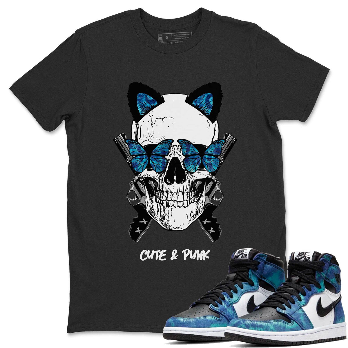 Jordan 1 Tie-Dye Sneaker Matching T-Shirt Cute & Punk Sneaker Tees Jordan 1 Tie-Dye Sneaker Release Tees Crew Neck Tees