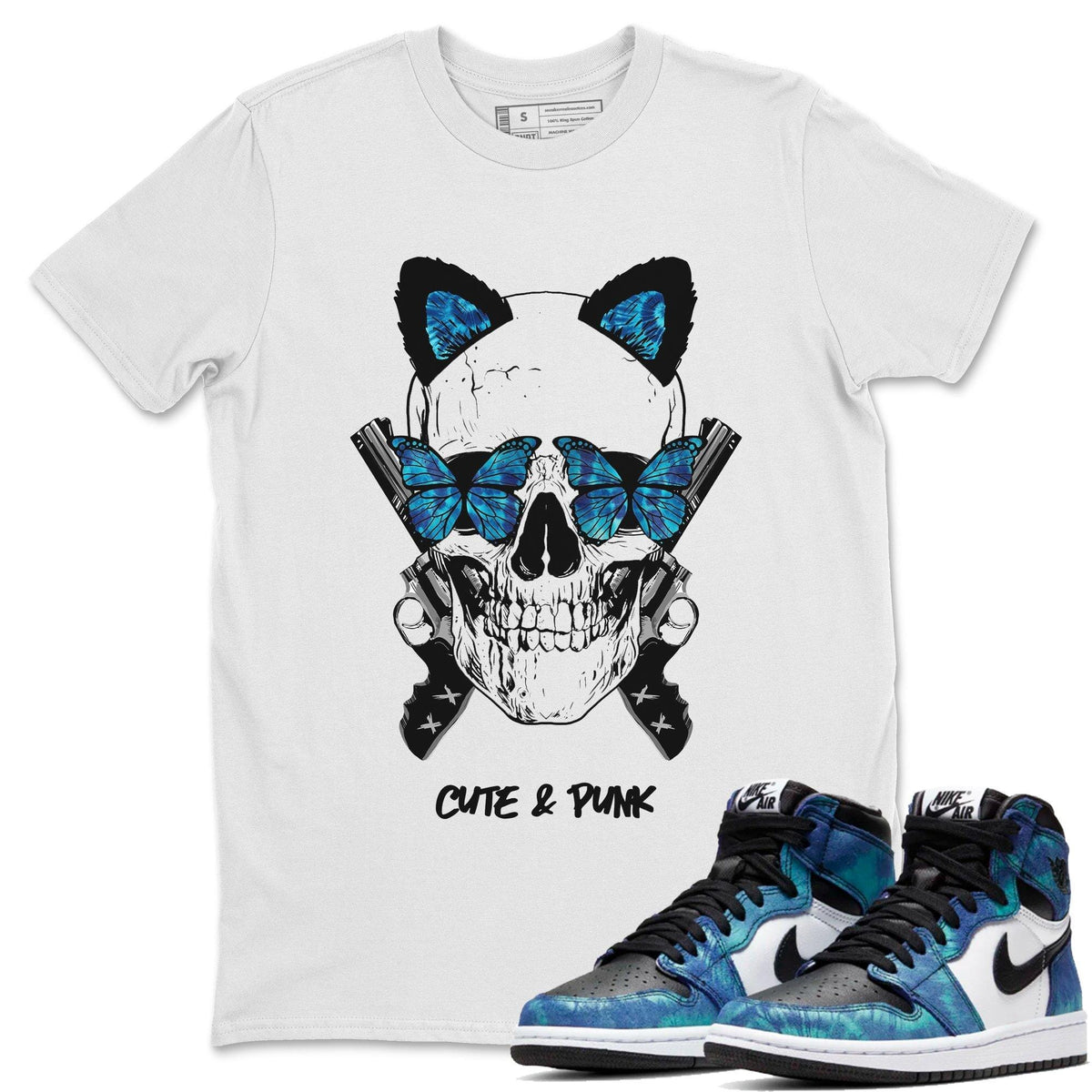 Jordan 1 Tie-Dye Sneaker Matching T-Shirt Cute & Punk Sneaker Tees Jordan 1 Tie-Dye Sneaker Release Tees Crew Neck Tees