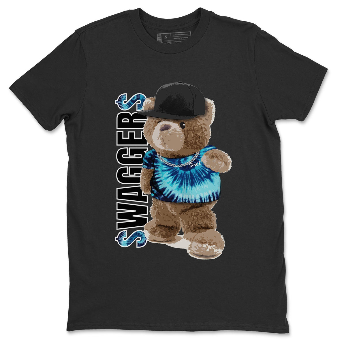 Jordan 1 Tie-Dye Sneaker Matching T-Shirt Bear Swaggers Sneaker Tees Jordan 1 Tie-Dye Sneaker Release Tees Crew Neck Tees