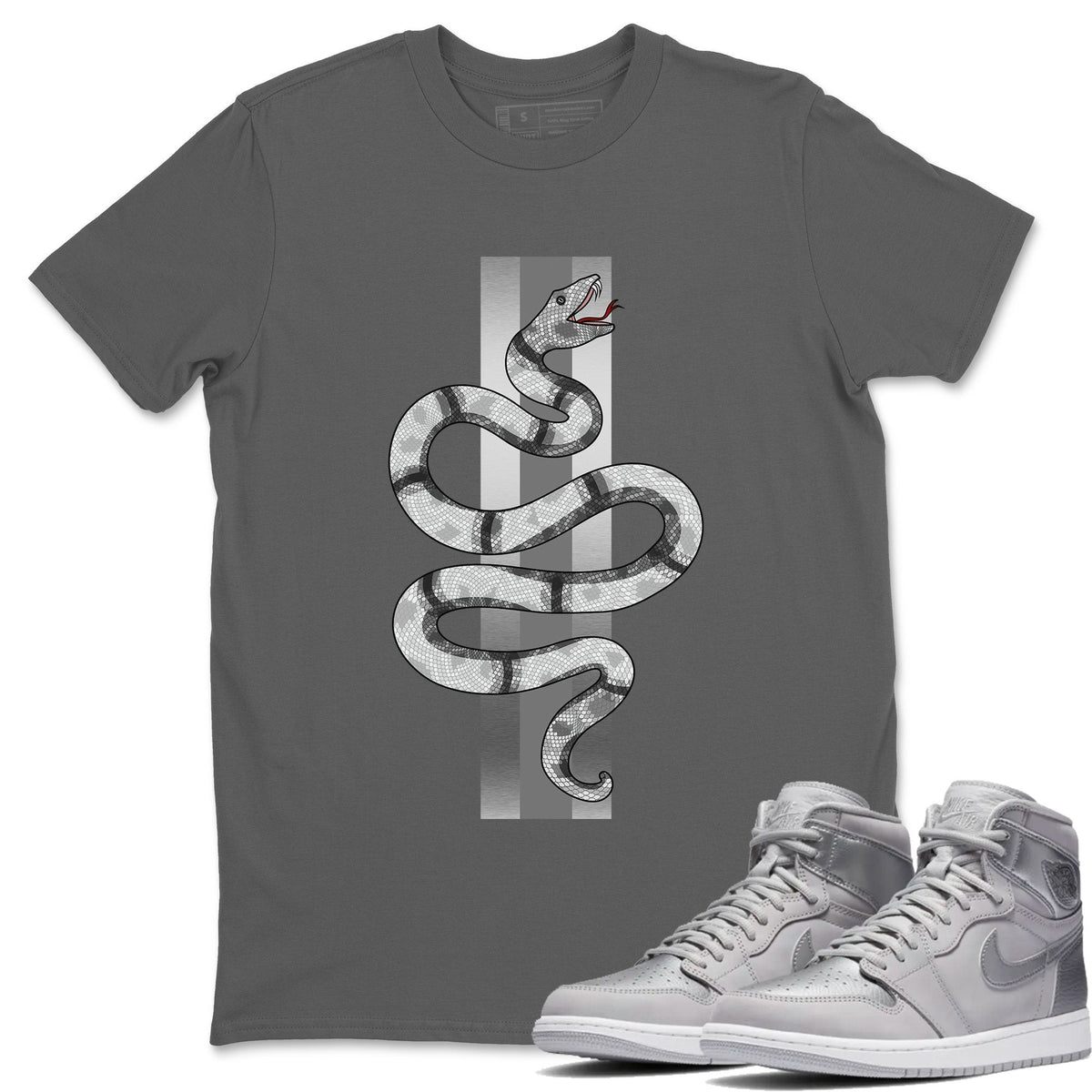 Jordan 1 Tokyo Sneaker Matching T-Shirt Snake Sneaker Tees Jordan 1 Tokyo Sneaker Release Tees Crew Neck Tees