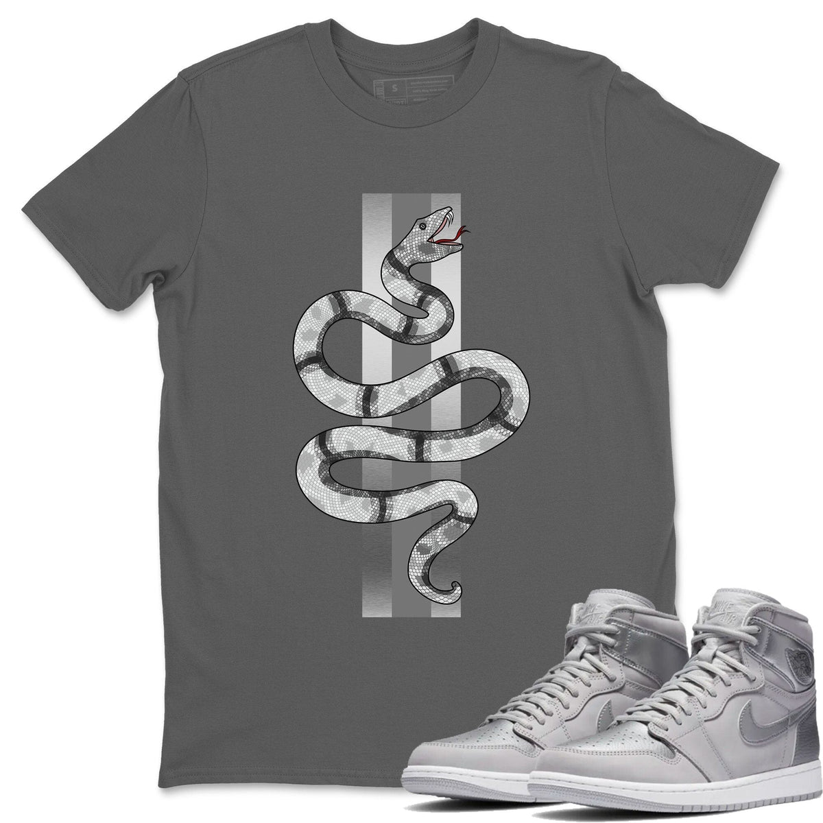 Jordan 1 Tokyo Sneaker Matching T-Shirt Snake Sneaker Tees Jordan 1 Tokyo Sneaker Release Tees Crew Neck Tees