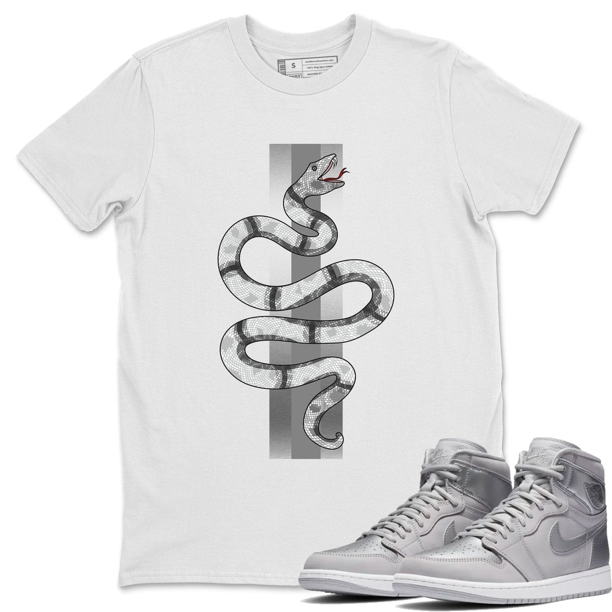 Jordan 1 Tokyo Sneaker Matching T-Shirt Snake Sneaker Tees Jordan 1 Tokyo Sneaker Release Tees Crew Neck Tees