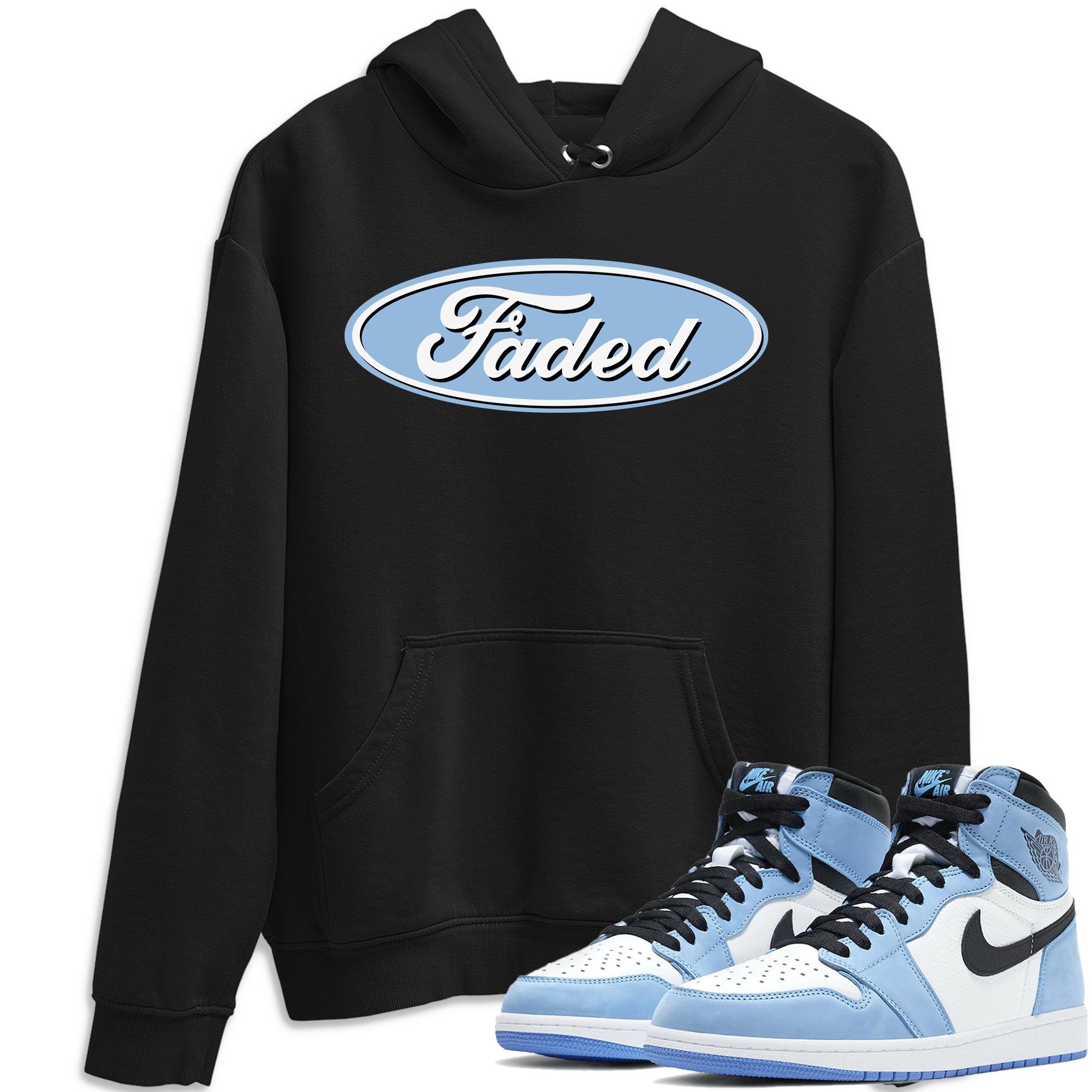 Jordan 1 University Blue Shirt To Match Jordans Faded Sneaker Tees Jordan 1 University Blue Drip Gear Zone Sneaker Matching Clothing Unisex Shirts
