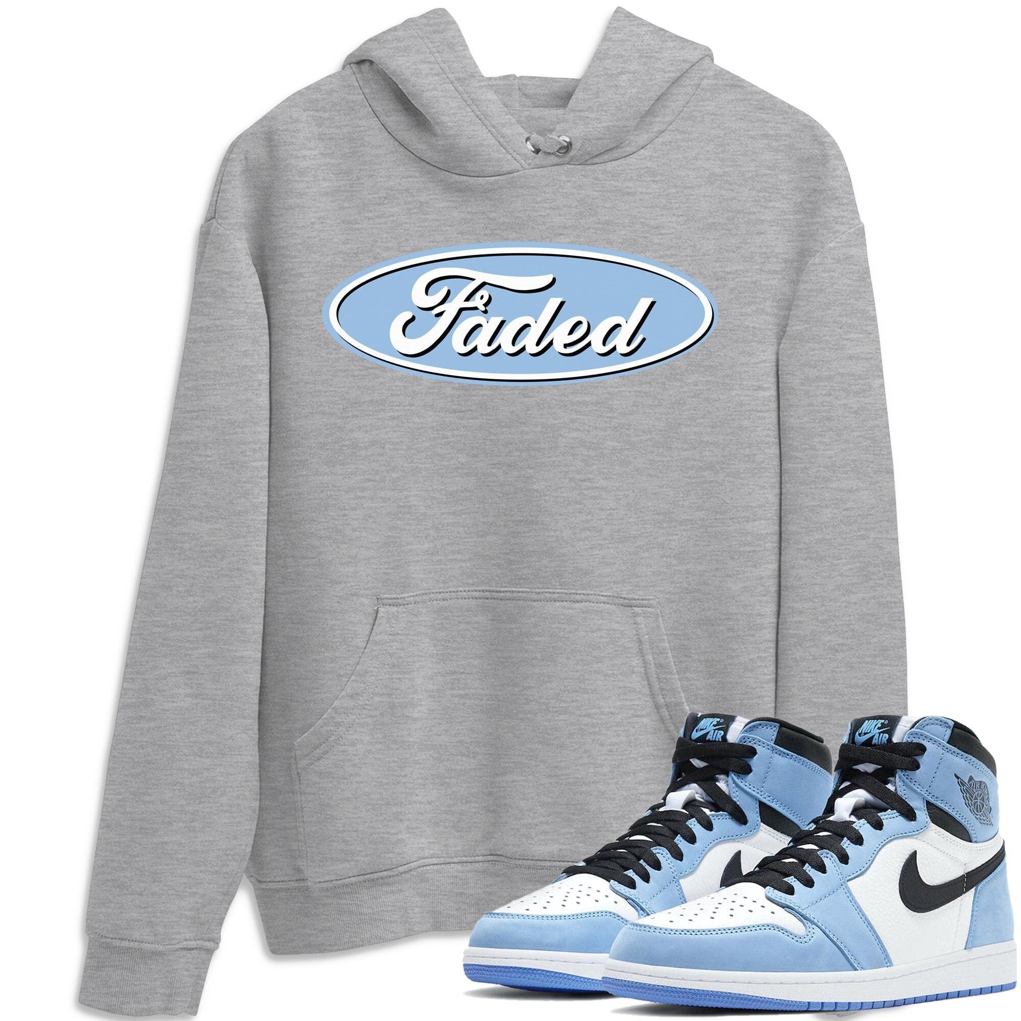 Jordan 1 University Blue Shirt To Match Jordans Faded Sneaker Tees Jordan 1 University Blue Drip Gear Zone Sneaker Matching Clothing Unisex Shirts