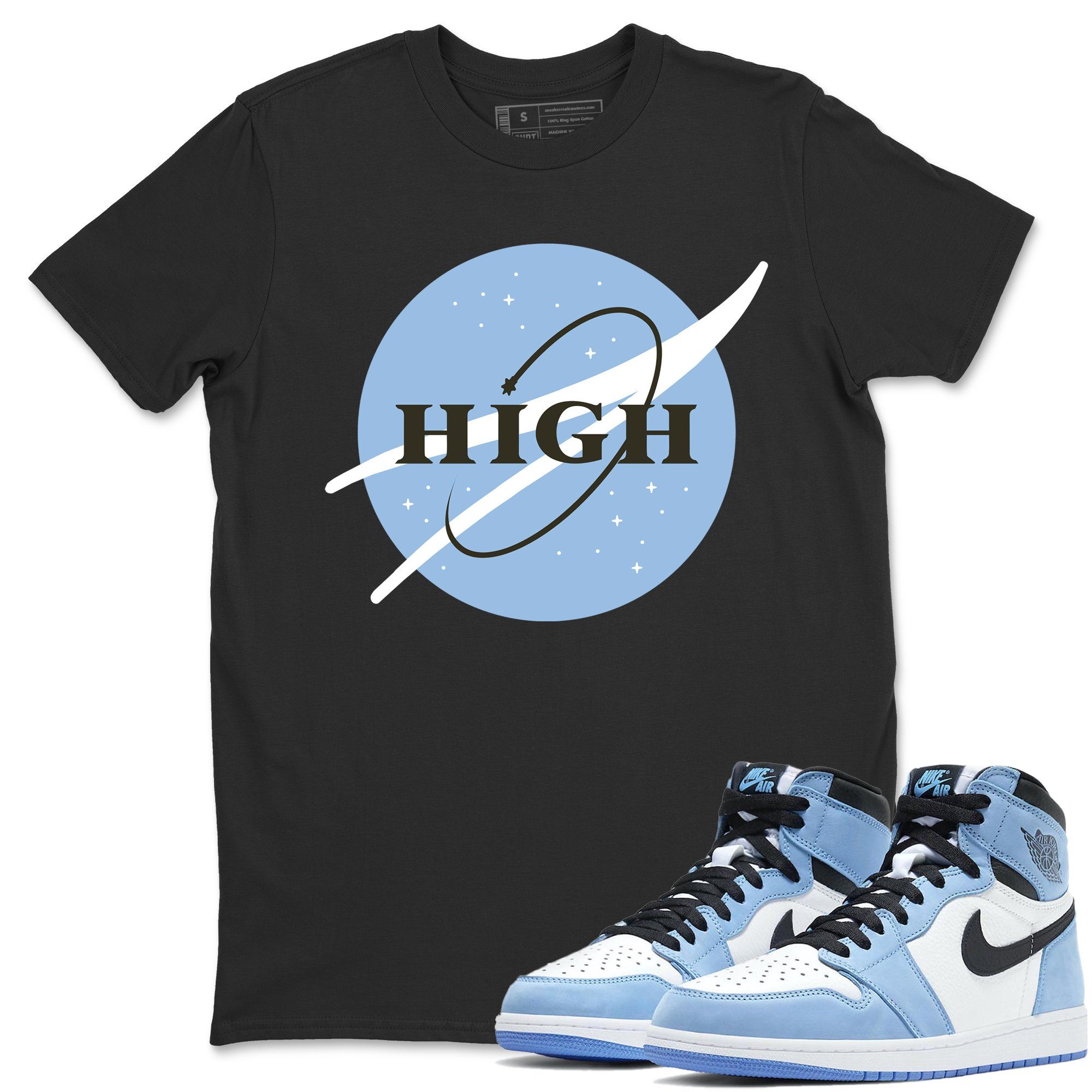 Jordan 1 University Blue Shirt To Match Jordans High Sneaker Tees Jordan 1 University Blue Drip Gear Zone Sneaker Matching Clothing Unisex Shirts