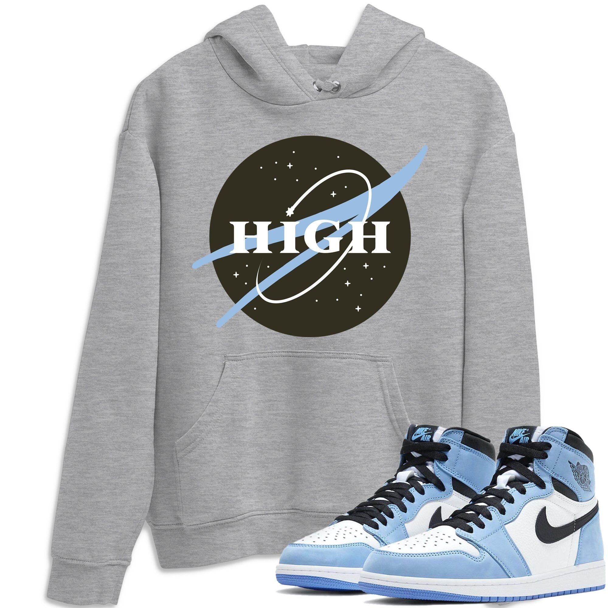 Jordan 1 University Blue Shirt To Match Jordans High Sneaker Tees Jordan 1 University Blue Drip Gear Zone Sneaker Matching Clothing Unisex Shirts