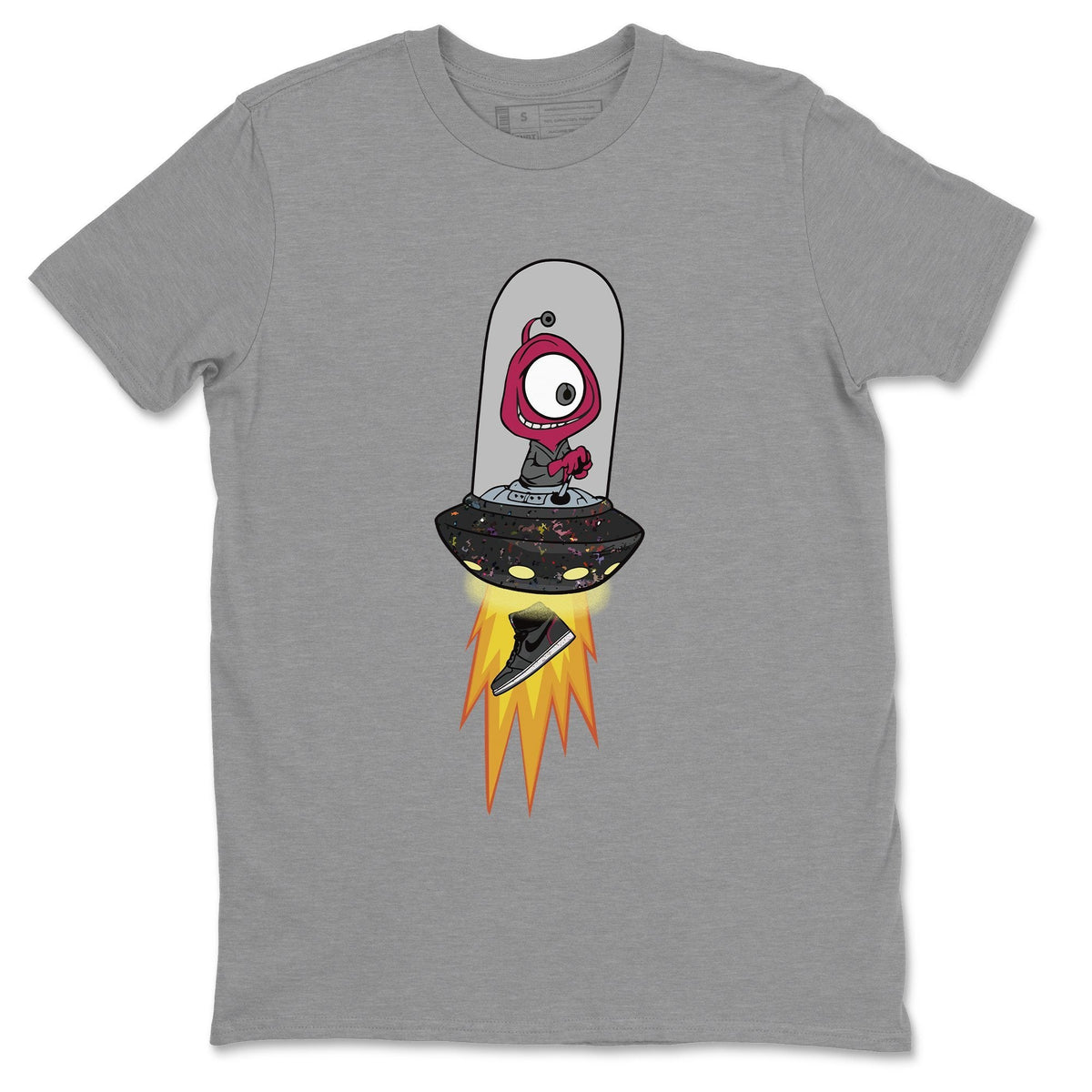 Jordan 1 Zoom Crater Sneaker Matching T-Shirt Alien Sneaker Tees Jordan 1 Zoom Crater Sneaker Release Tees Crew Neck Tees