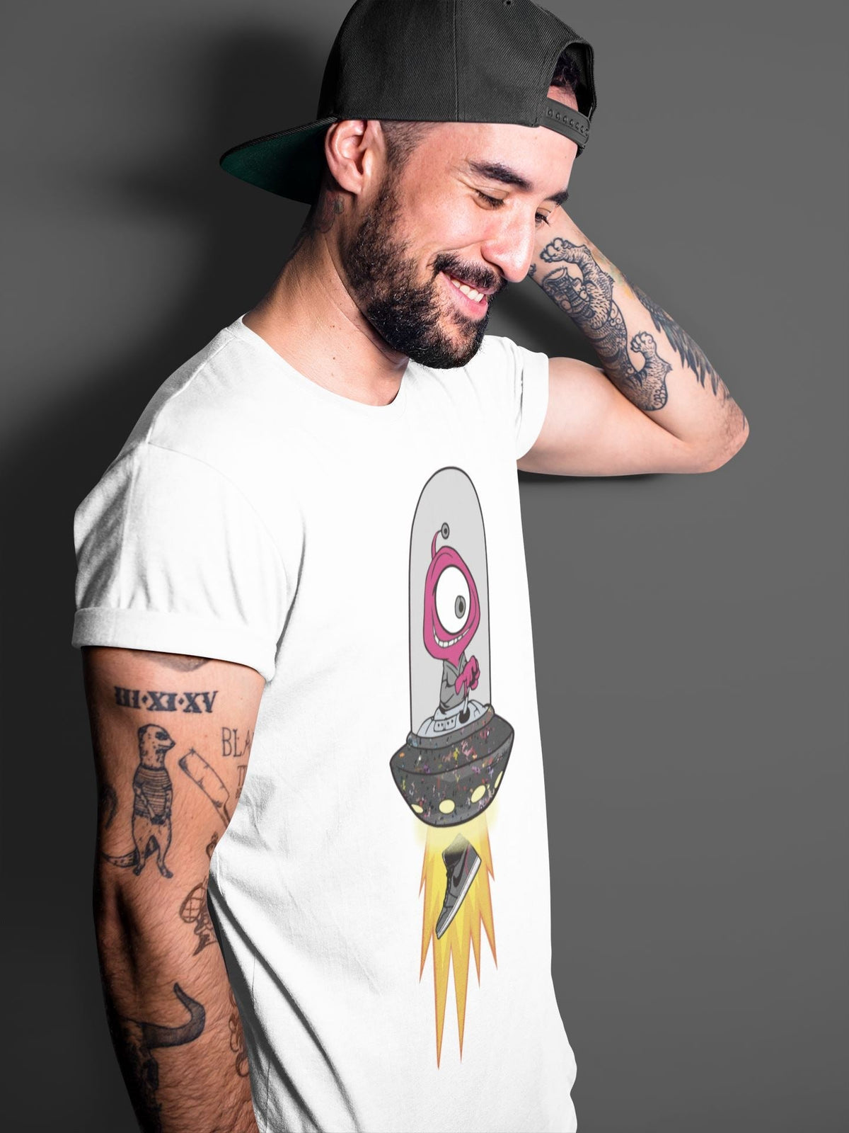 Jordan 1 Zoom Crater Sneaker Matching T-Shirt Alien Sneaker Tees Jordan 1 Zoom Crater Sneaker Release Tees Crew Neck Tees