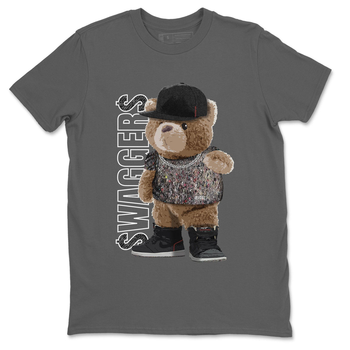 Jordan 1 Zoom Crater Sneaker Matching T-Shirt Bear Swaggers Sneaker Tees Jordan 1 Zoom Crater Sneaker Release Tees Crew Neck Tees