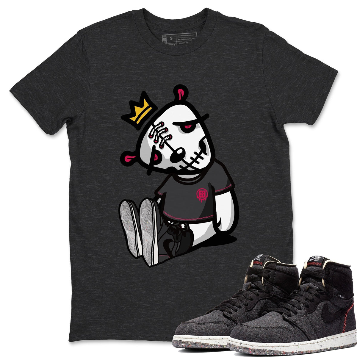 Jordan 1 Zoom Crater Sneaker Matching T-Shirt Dead Dolls Sneaker Tees Jordan 1 Zoom Crater Sneaker Release Tees Crew Neck Tees