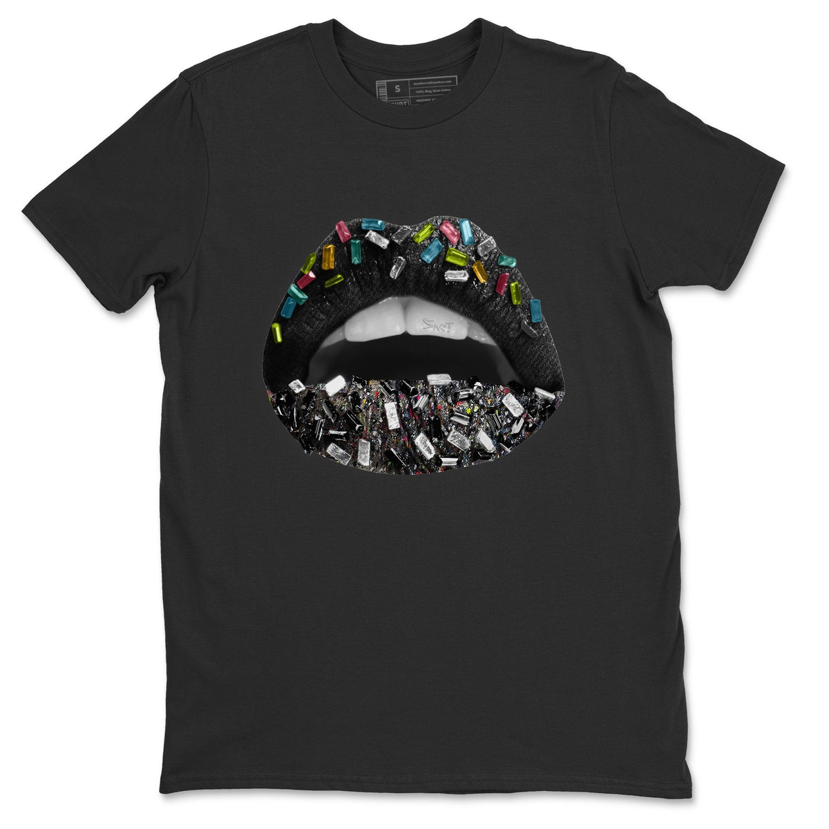 Jordan 1 Zoom Crater Sneaker Matching T-Shirt Lips Jewel Sneaker Tees Jordan 1 Zoom Crater Sneaker Release Tees Crew Neck Tees