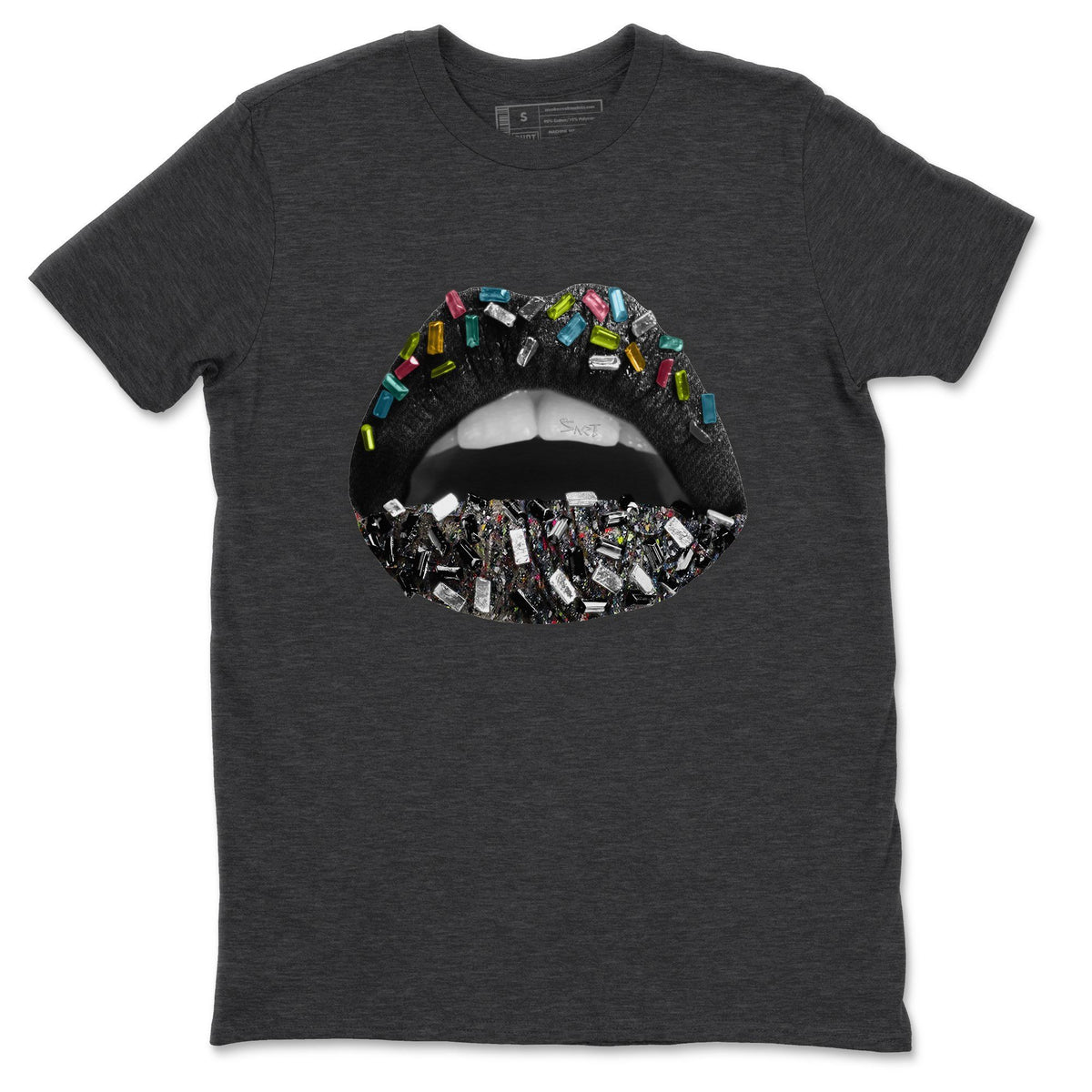 Jordan 1 Zoom Crater Sneaker Matching T-Shirt Lips Jewel Sneaker Tees Jordan 1 Zoom Crater Sneaker Release Tees Crew Neck Tees