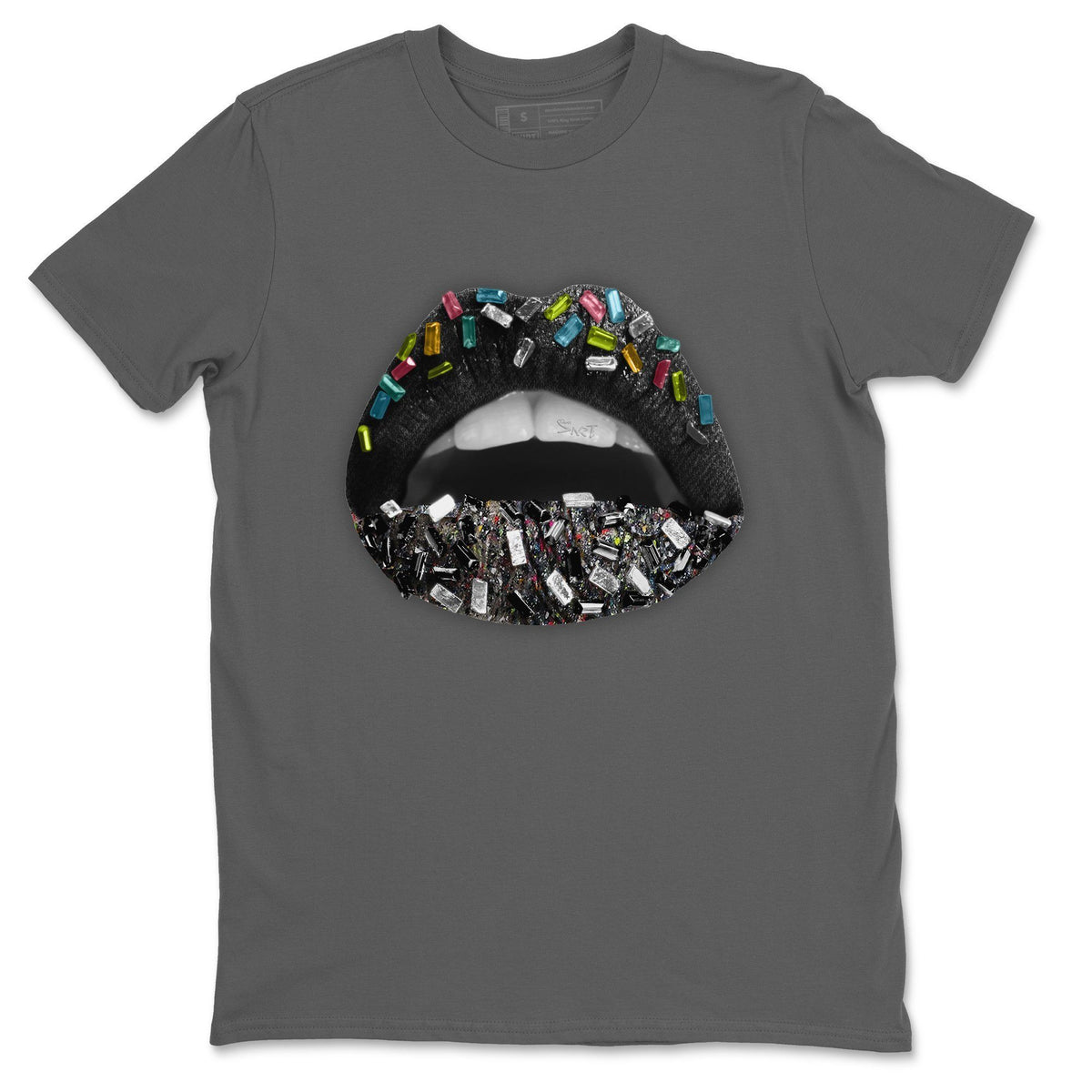 Jordan 1 Zoom Crater Sneaker Matching T-Shirt Lips Jewel Sneaker Tees Jordan 1 Zoom Crater Sneaker Release Tees Crew Neck Tees