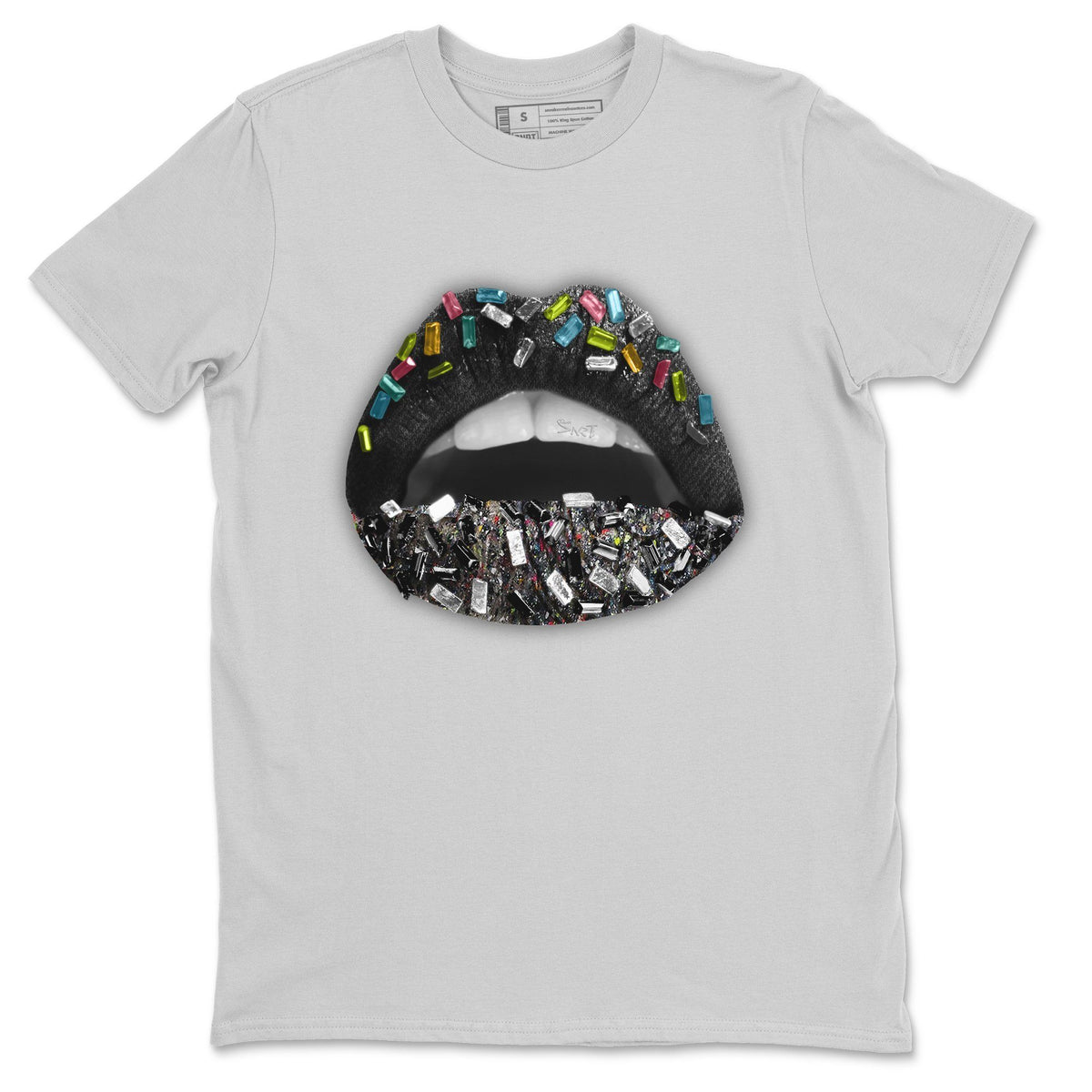 Jordan 1 Zoom Crater Sneaker Matching T-Shirt Lips Jewel Sneaker Tees Jordan 1 Zoom Crater Sneaker Release Tees Crew Neck Tees