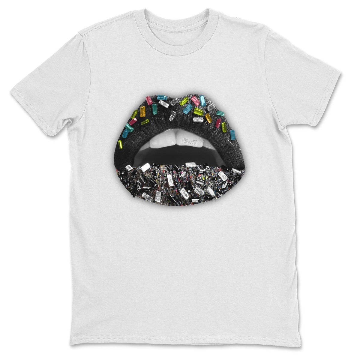 Jordan 1 Zoom Crater Sneaker Matching T-Shirt Lips Jewel Sneaker Tees Jordan 1 Zoom Crater Sneaker Release Tees Crew Neck Tees
