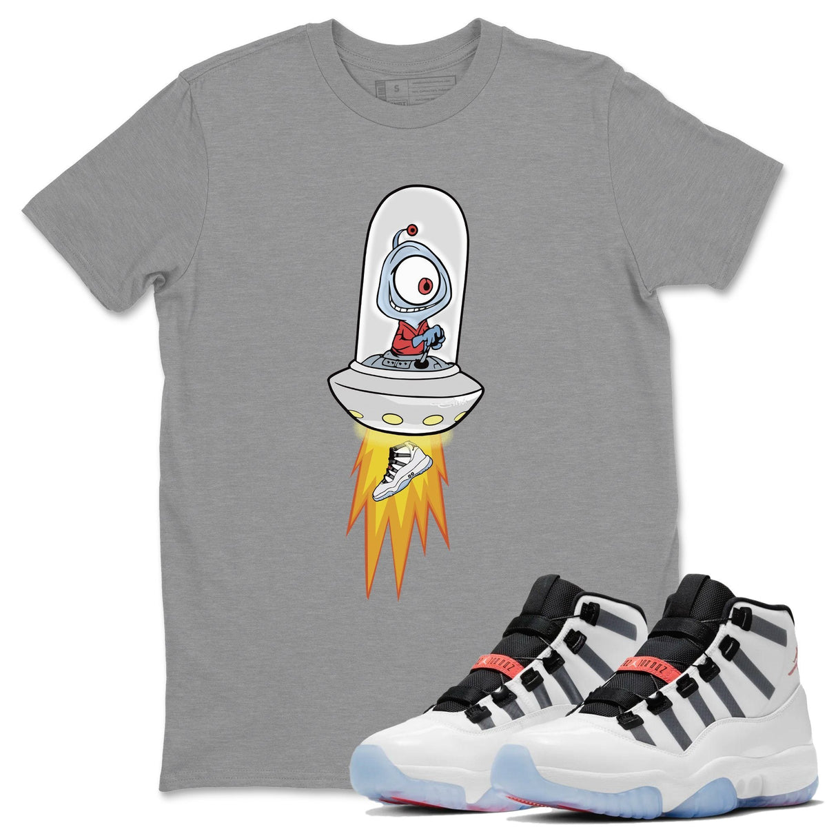 Jordan 11 Adapt Shirt To Match Jordans Alien Sneaker Tees Jordan 11 Adapt Drip Gear Zone Sneaker Matching Clothing Unisex Shirts