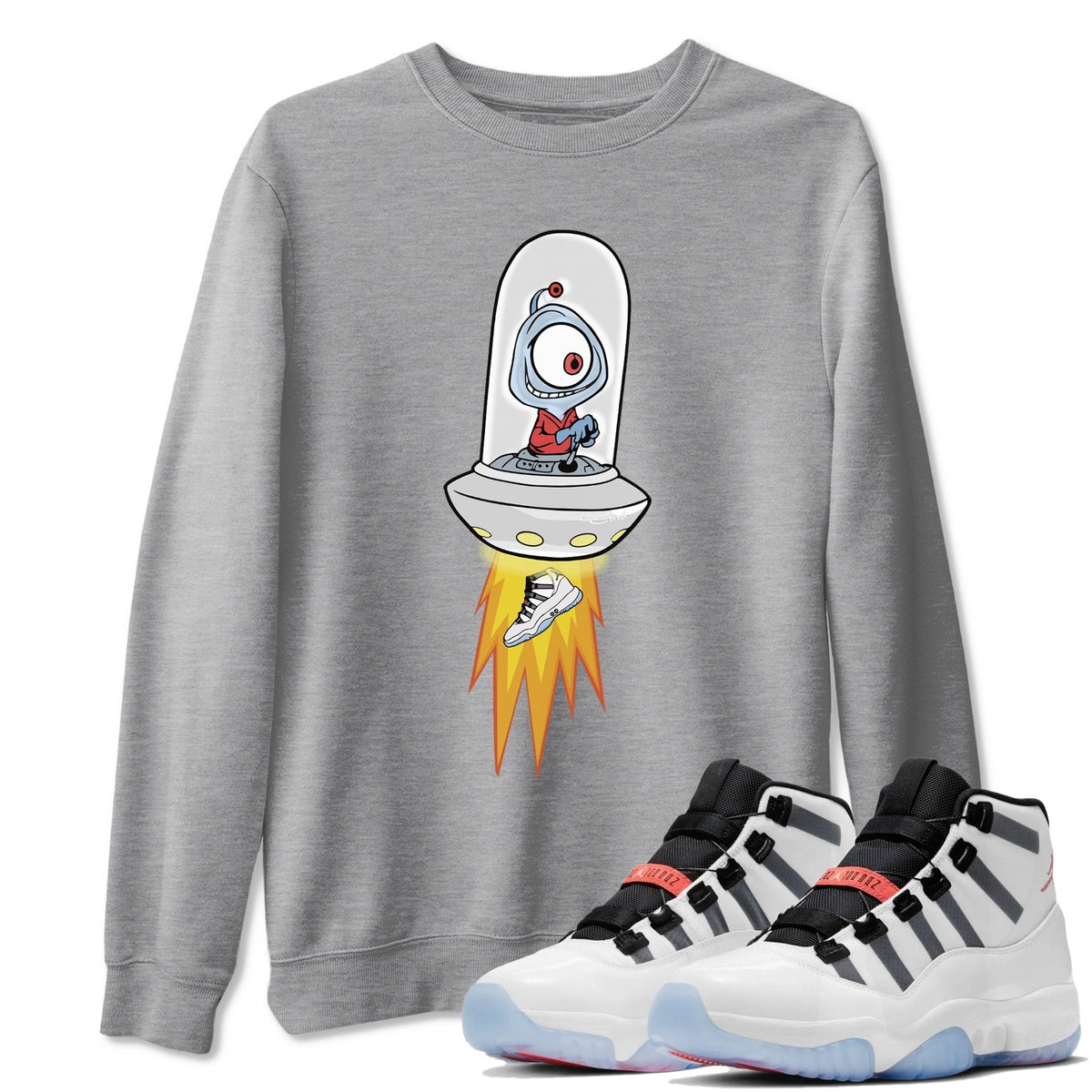 Jordan 11 Adapt Shirt To Match Jordans Alien Sneaker Tees Jordan 11 Adapt Drip Gear Zone Sneaker Matching Clothing Unisex Shirts