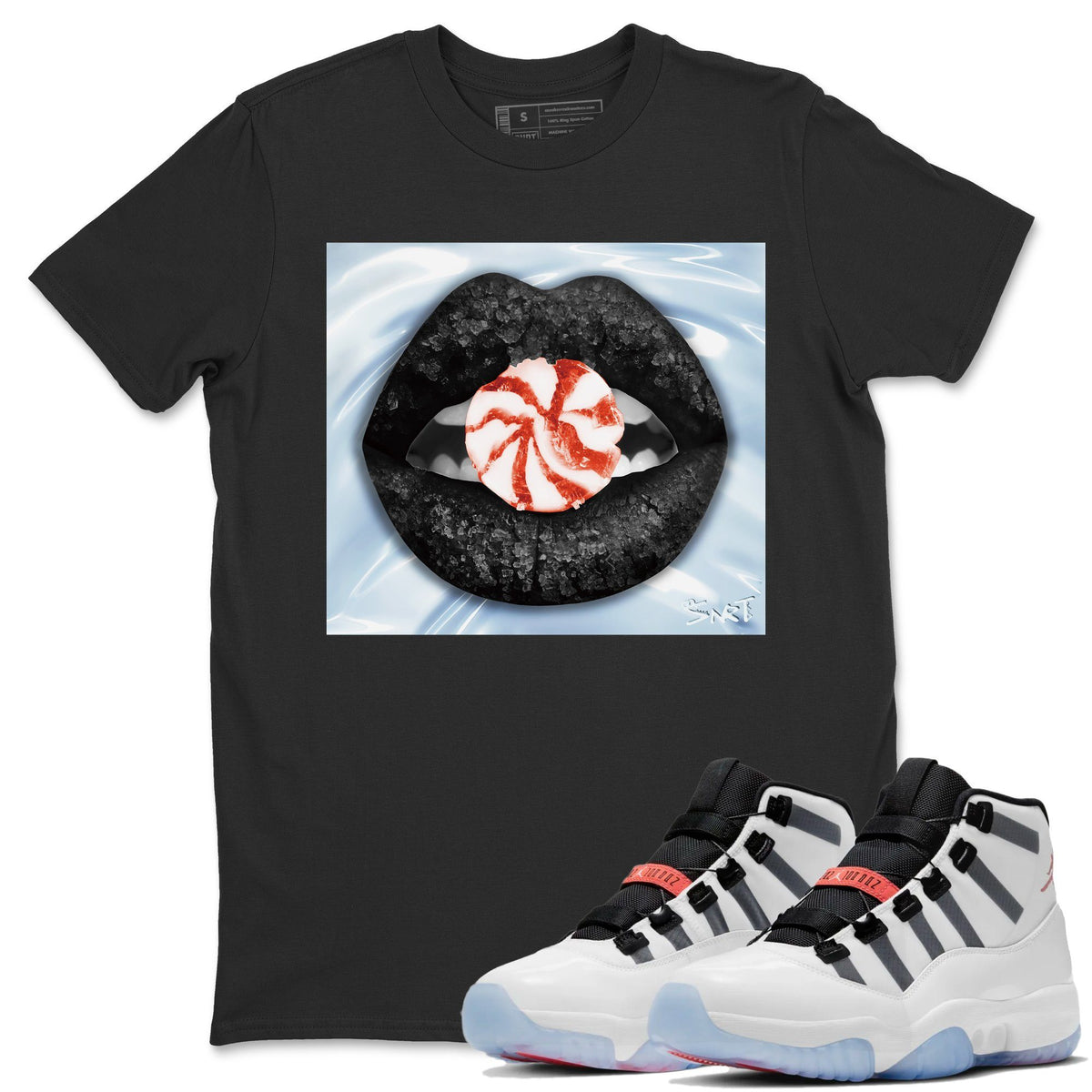 Jordan 11 Adapt Shirt To Match Jordans Lips Candy Sneaker Tees Jordan 11 Adapt Drip Gear Zone Sneaker Matching Clothing Unisex Shirts