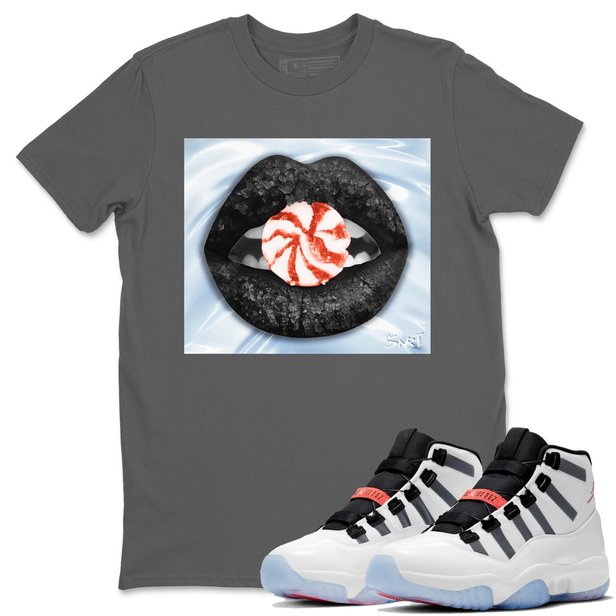 Jordan 11 Adapt Shirt To Match Jordans Lips Candy Sneaker Tees Jordan 11 Adapt Drip Gear Zone Sneaker Matching Clothing Unisex Shirts