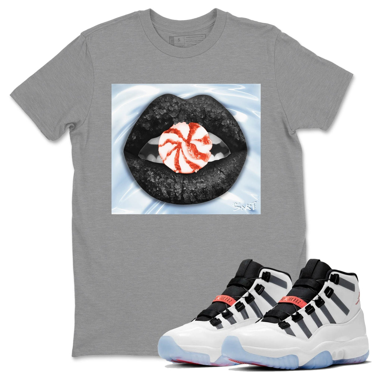 Jordan 11 Adapt Shirt To Match Jordans Lips Candy Sneaker Tees Jordan 11 Adapt Drip Gear Zone Sneaker Matching Clothing Unisex Shirts