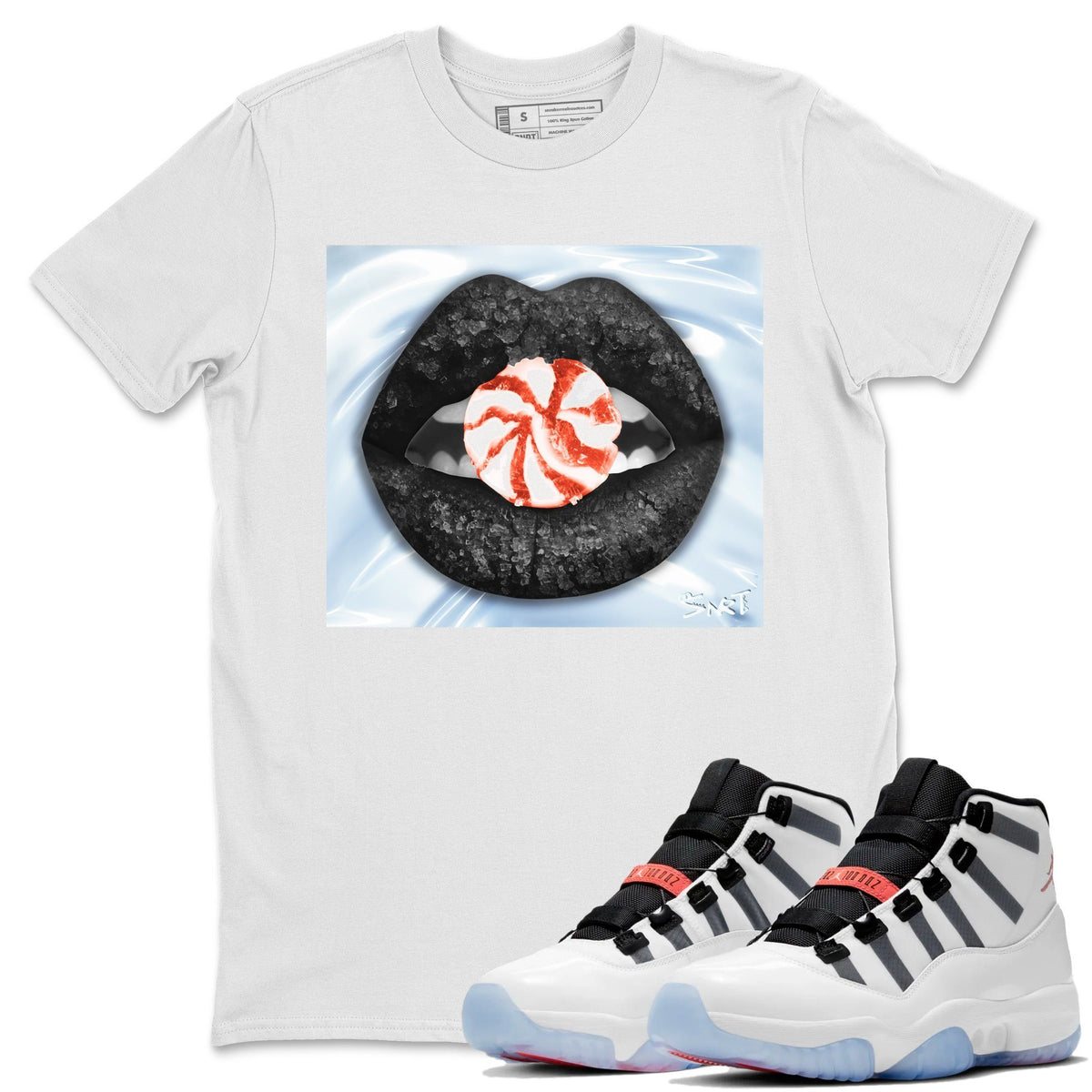 Jordan 11 Adapt Shirt To Match Jordans Lips Candy Sneaker Tees Jordan 11 Adapt Drip Gear Zone Sneaker Matching Clothing Unisex Shirts