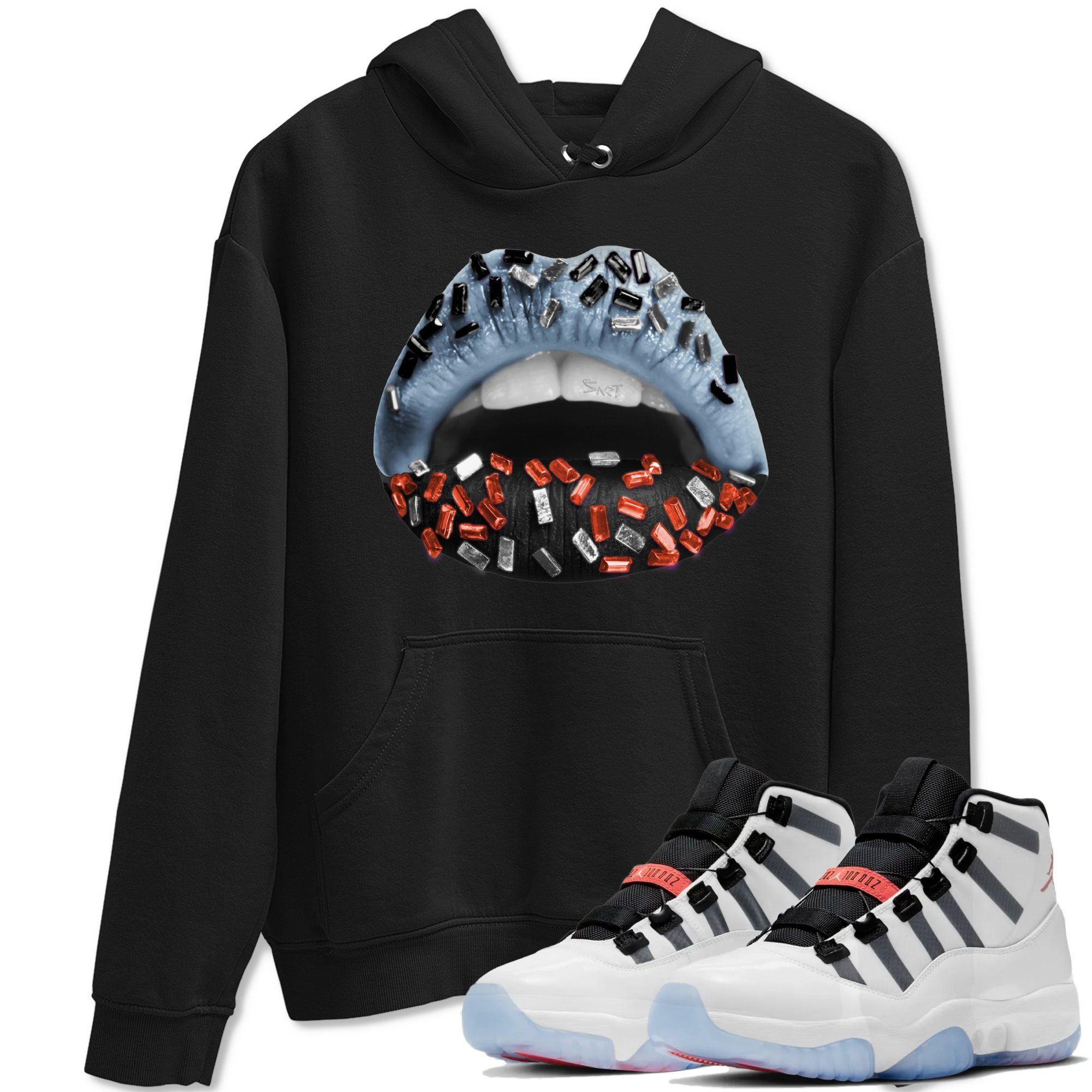 Jordan 11 Adapt Shirt To Match Jordans Lips Jewel Sneaker Tees Jordan 11 Adapt Drip Gear Zone Sneaker Matching Clothing Unisex Shirts