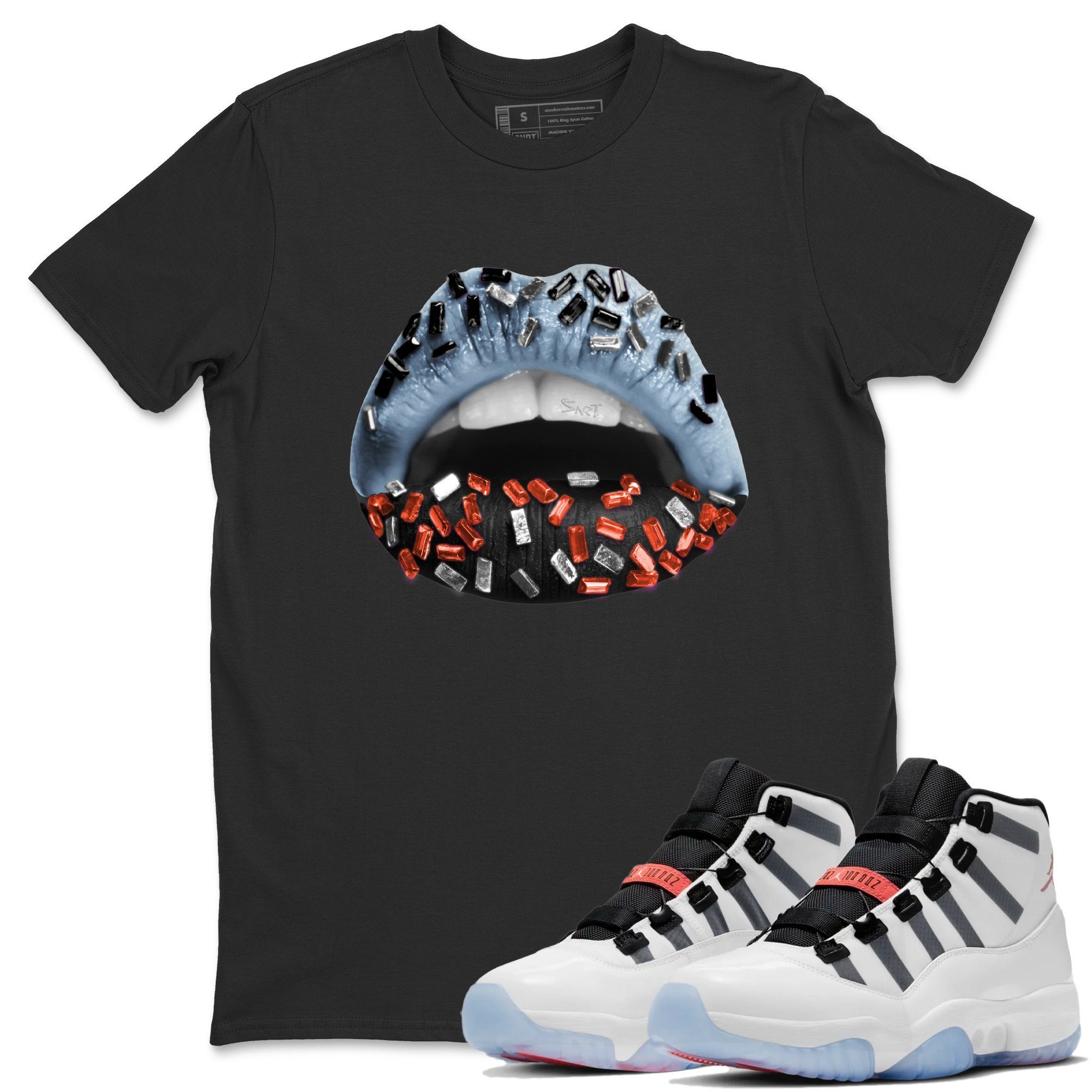 Jordan 11 Adapt Shirt To Match Jordans Lips Jewel Sneaker Tees Jordan 11 Adapt Drip Gear Zone Sneaker Matching Clothing Unisex Shirts