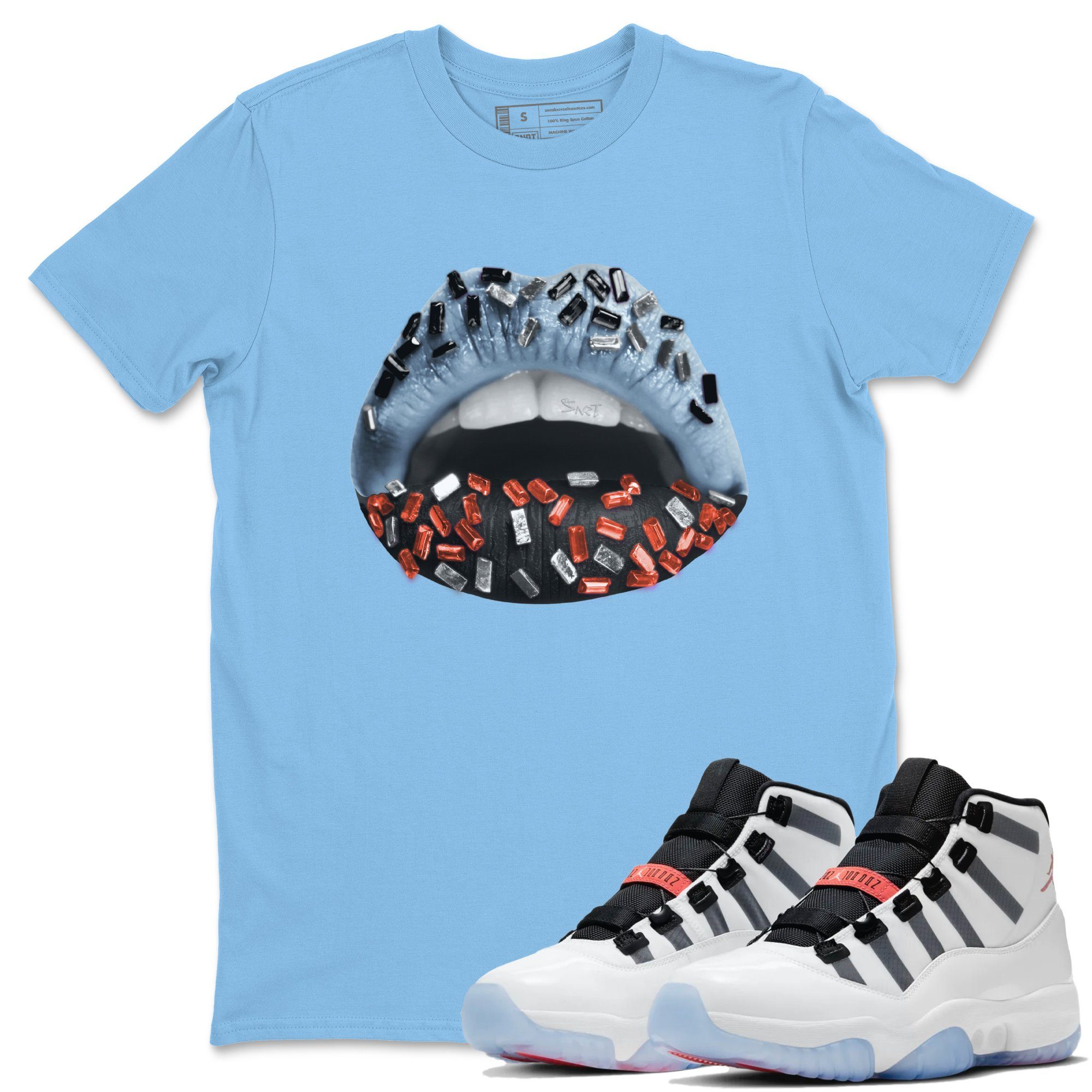 Jordan 11 Adapt Shirt To Match Jordans Lips Jewel Sneaker Tees Jordan 11 Adapt Drip Gear Zone Sneaker Matching Clothing Unisex Shirts