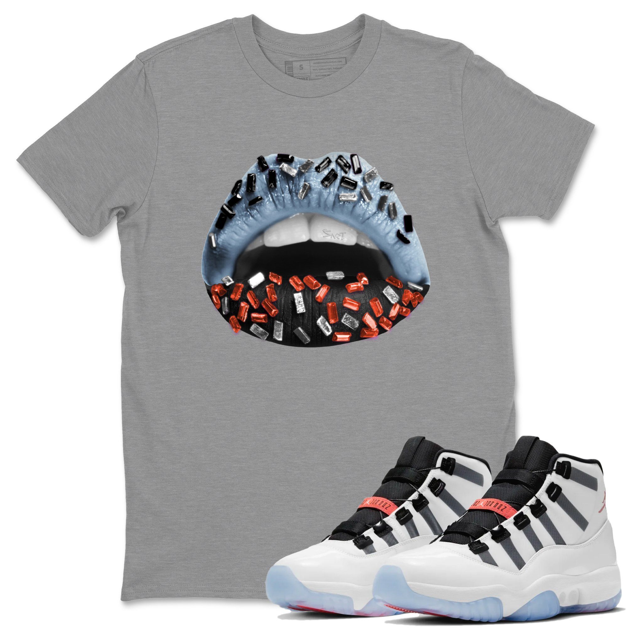 Jordan 11 Adapt Shirt To Match Jordans Lips Jewel Sneaker Tees Jordan 11 Adapt Drip Gear Zone Sneaker Matching Clothing Unisex Shirts