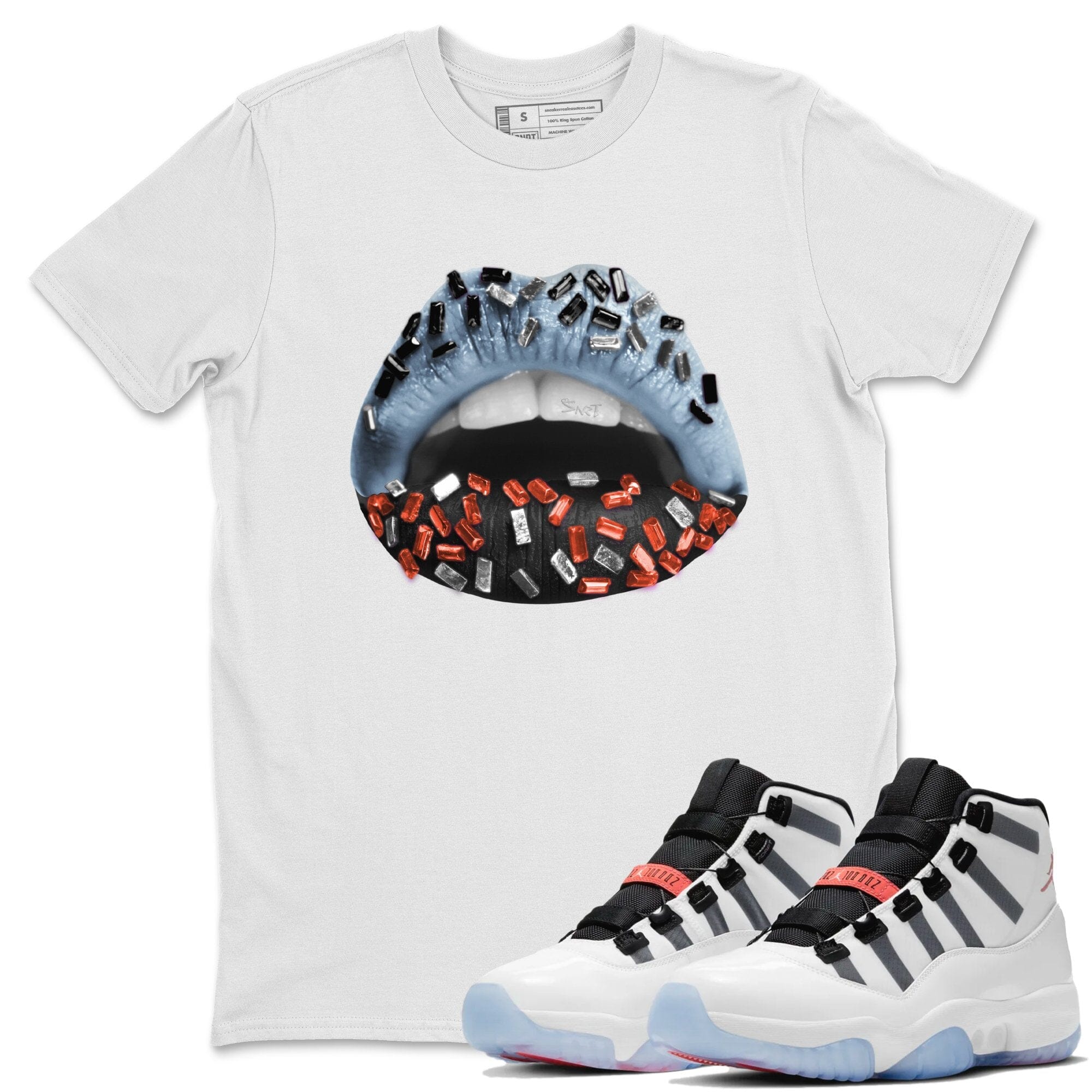 Jordan 11 Adapt Shirt To Match Jordans Lips Jewel Sneaker Tees Jordan 11 Adapt Drip Gear Zone Sneaker Matching Clothing Unisex Shirts