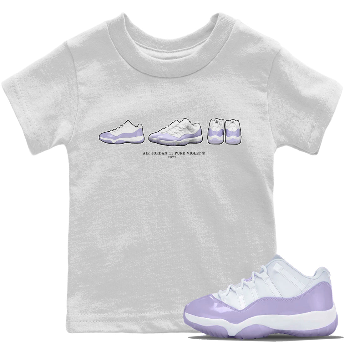 Jordan 11 Pure Violet Sneaker Matching T-Shirt Air Jordan 11 Prelude Sneaker Tees Jordan 11 Pure Violet Sneaker Release Tees Kids Shirts