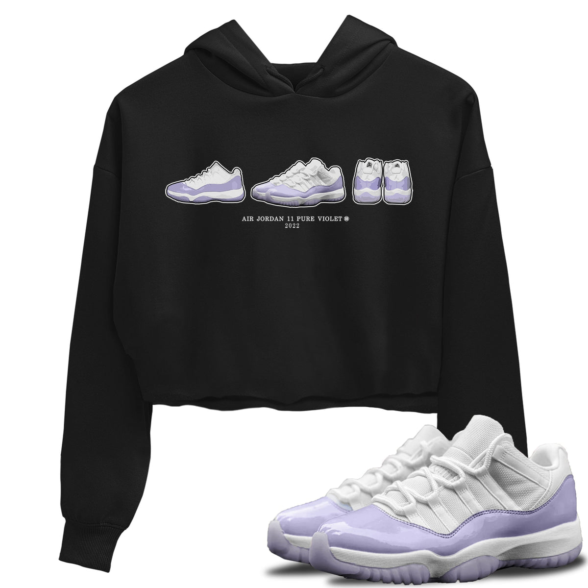 Jordan 11 Pure Violet Sneaker Matching T-Shirt Air Jordan 11 Prelude Sneaker Tees Jordan 11 Pure Violet Sneaker Release Tees Women's Shirts