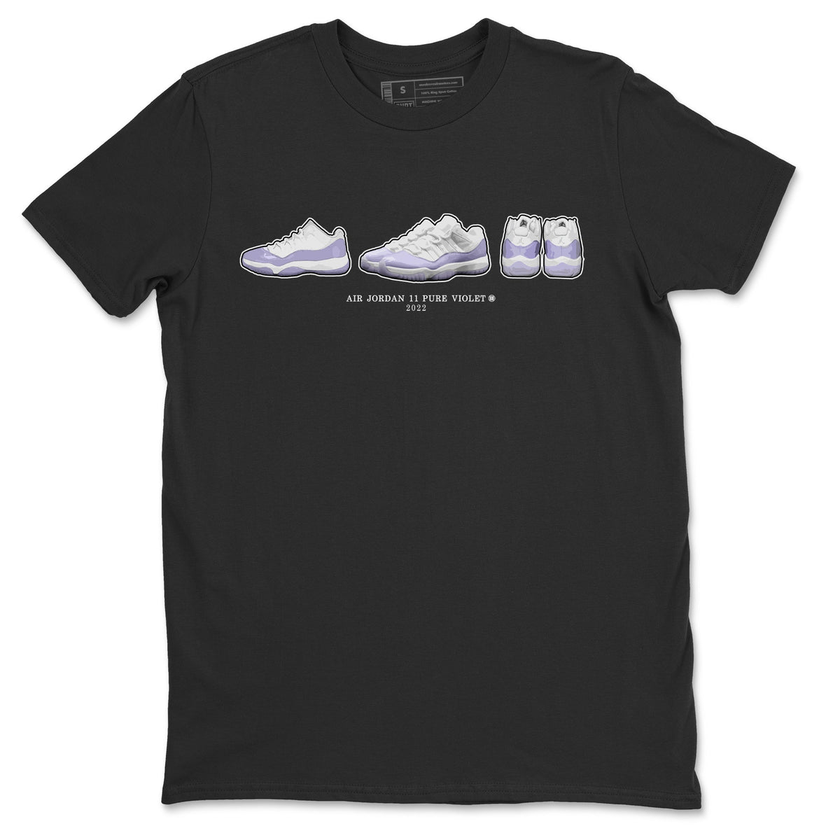 Jordan 11 Pure Violet Sneaker Matching T-Shirt Air Jordan 11 Prelude Sneaker Tees Jordan 11 Pure Violet Sneaker Release Tees Crew Neck Tees