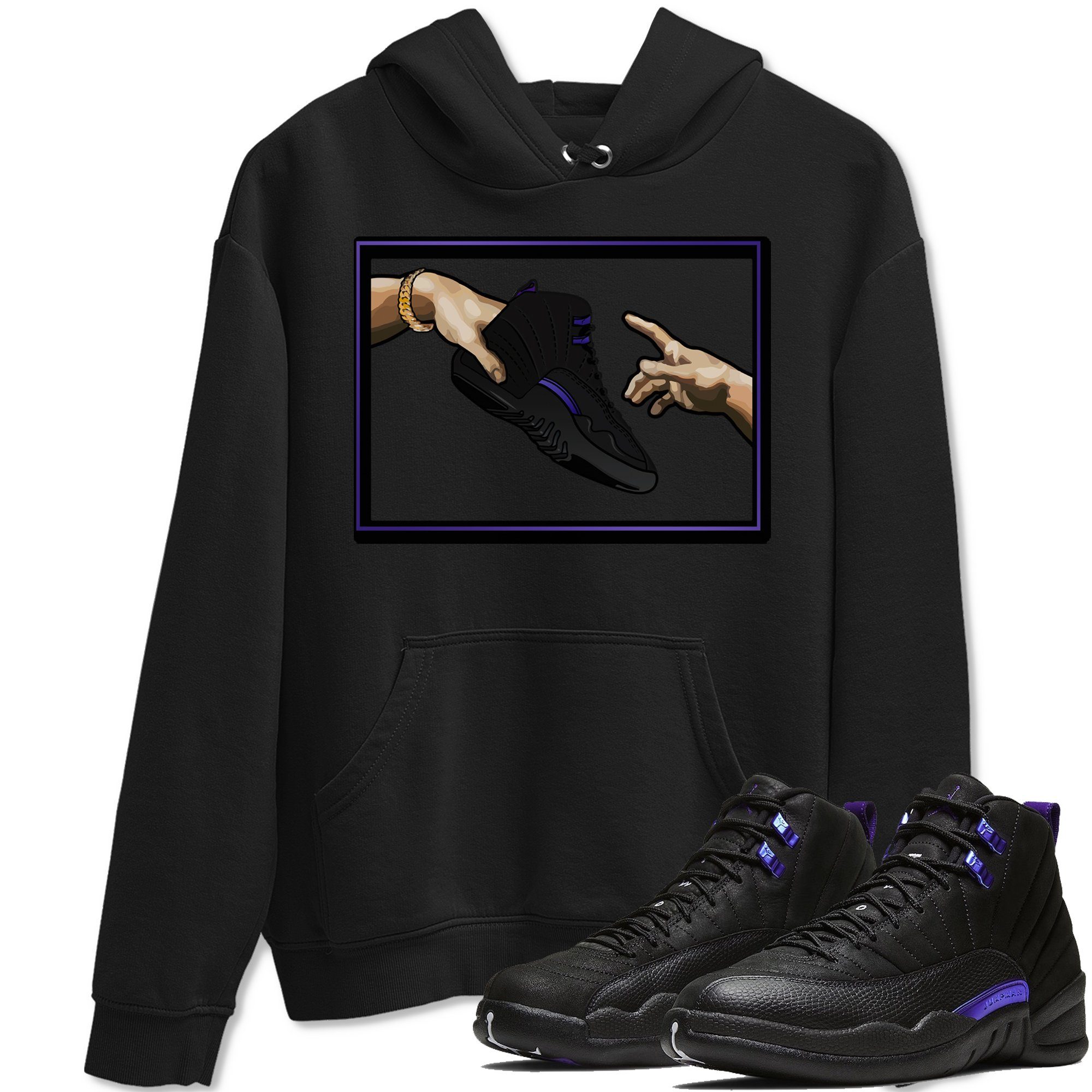 Jordan 12 Dark Concord Shirt To Match Jordans Adam's Creation Sneaker Tees Jordan 12 Dark Concord Drip Gear Zone Sneaker Matching Clothing Unisex Shirts