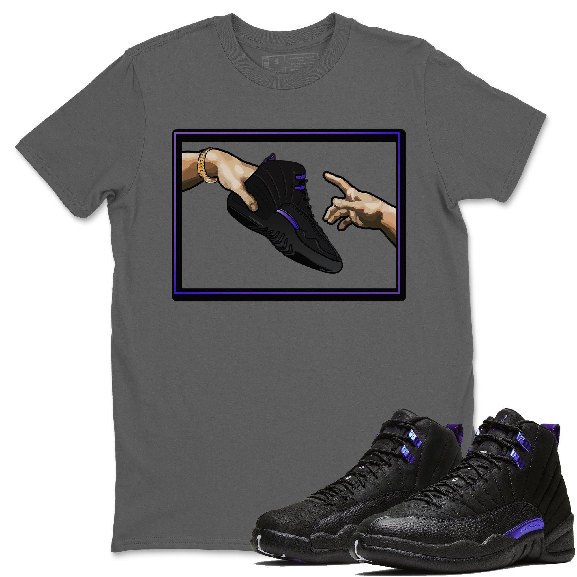 Jordan 12 Dark Concord Shirt To Match Jordans Adam's Creation Sneaker Tees Jordan 12 Dark Concord Drip Gear Zone Sneaker Matching Clothing Unisex Shirts