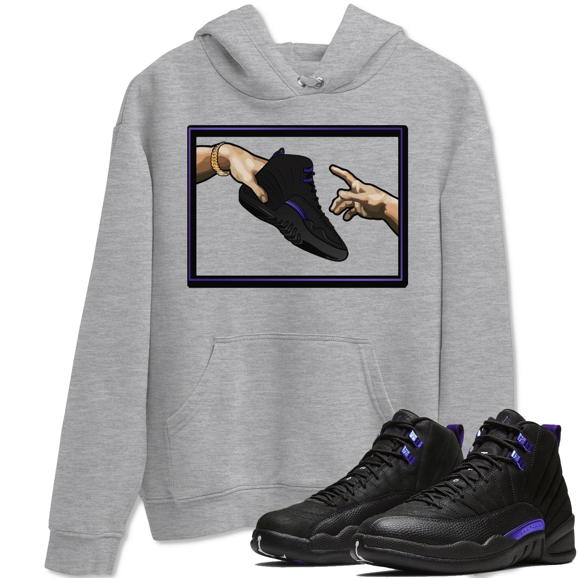 Jordan 12 Dark Concord Shirt To Match Jordans Adam's Creation Sneaker Tees Jordan 12 Dark Concord Drip Gear Zone Sneaker Matching Clothing Unisex Shirts