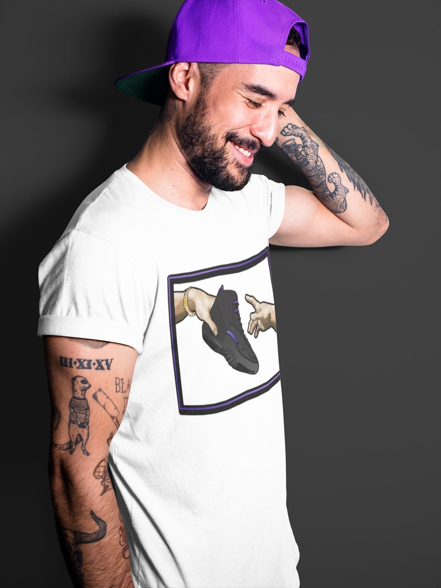 Jordan 12 Dark Concord Shirt To Match Jordans Adam's Creation Sneaker Tees Jordan 12 Dark Concord Drip Gear Zone Sneaker Matching Clothing Unisex Shirts