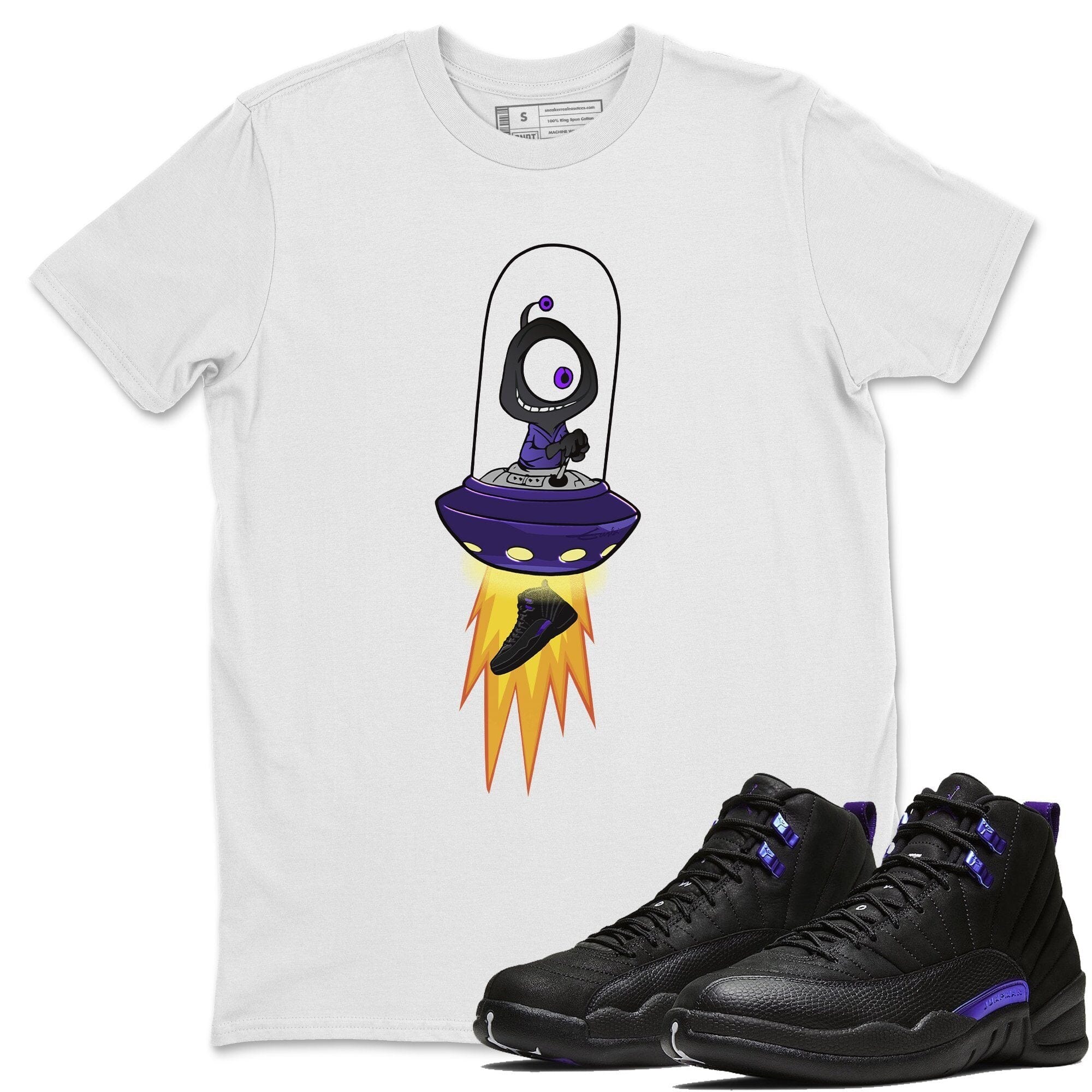 Jordan 12 Dark Concord Shirt To Match Jordans Alien Sneaker Tees Jordan 12 Dark Concord Drip Gear Zone Sneaker Matching Clothing Unisex Shirts