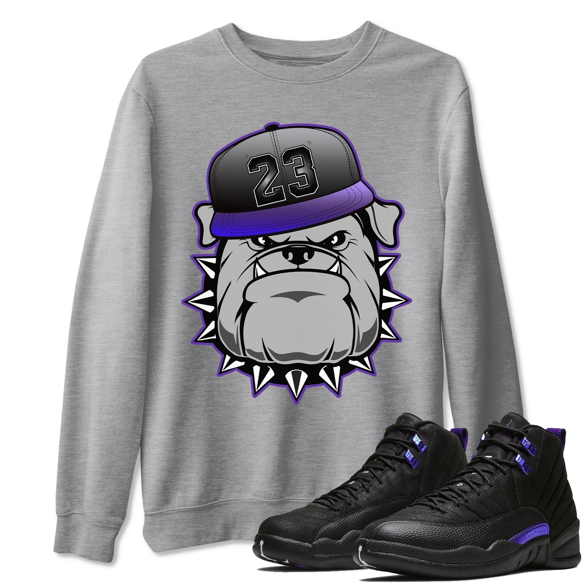 Jordan 12 Dark Concord Shirt To Match Jordans English Bulldog Sneaker Tees Jordan 12 Dark Concord Drip Gear Zone Sneaker Matching Clothing Unisex Shirts