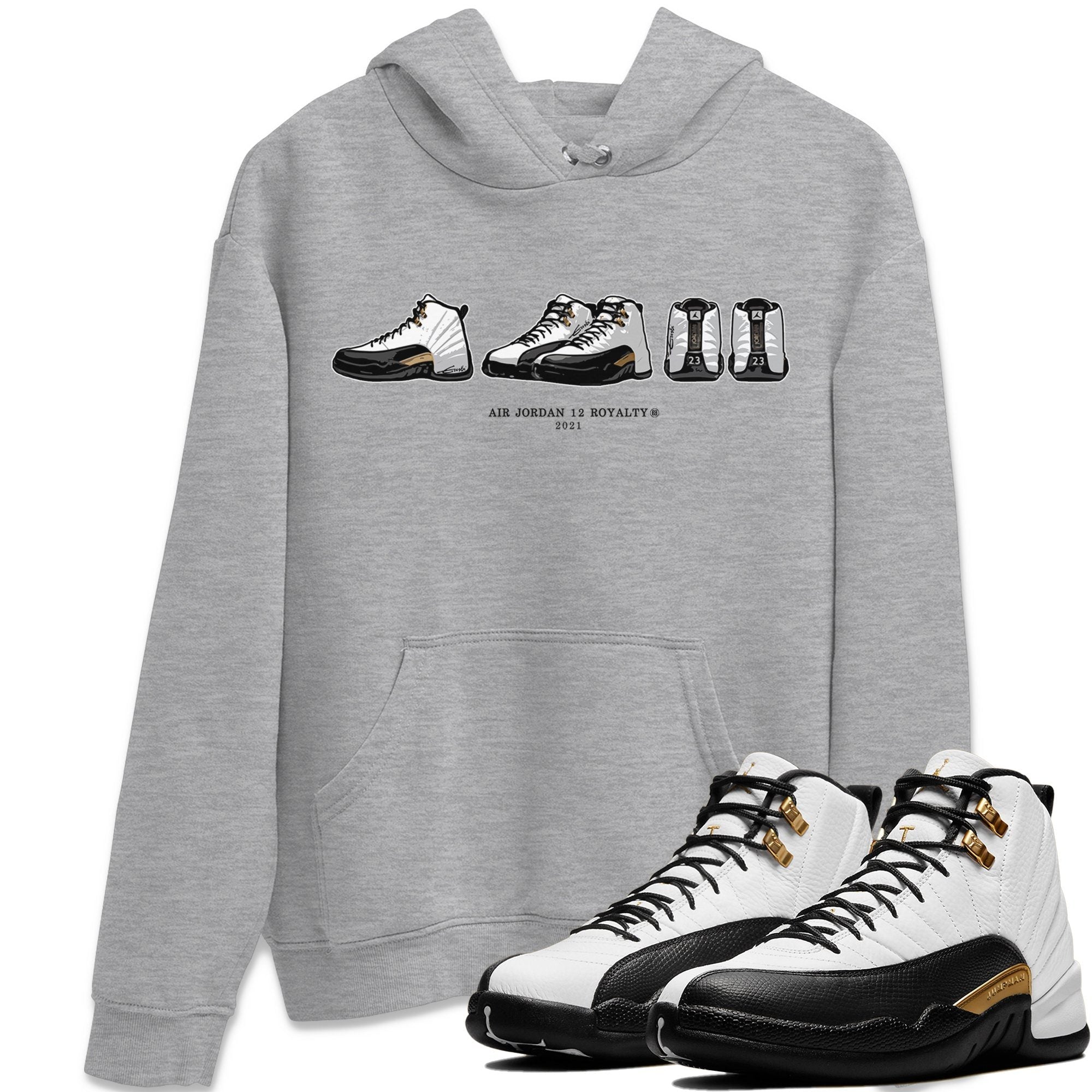 Jordan 12 Royalty Shirt To Match Jordans Air Jordan 12 Prelude Sneaker Tees Jordan 12 Royalty Drip Gear Zone Sneaker Matching Clothing Unisex Shirts