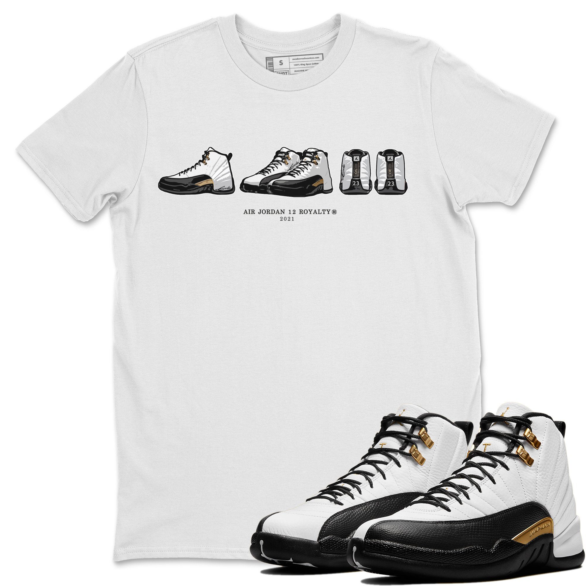 Jordan 12 Royalty Shirt To Match Jordans Air Jordan 12 Prelude Sneaker Tees Jordan 12 Royalty Drip Gear Zone Sneaker Matching Clothing Unisex Shirts