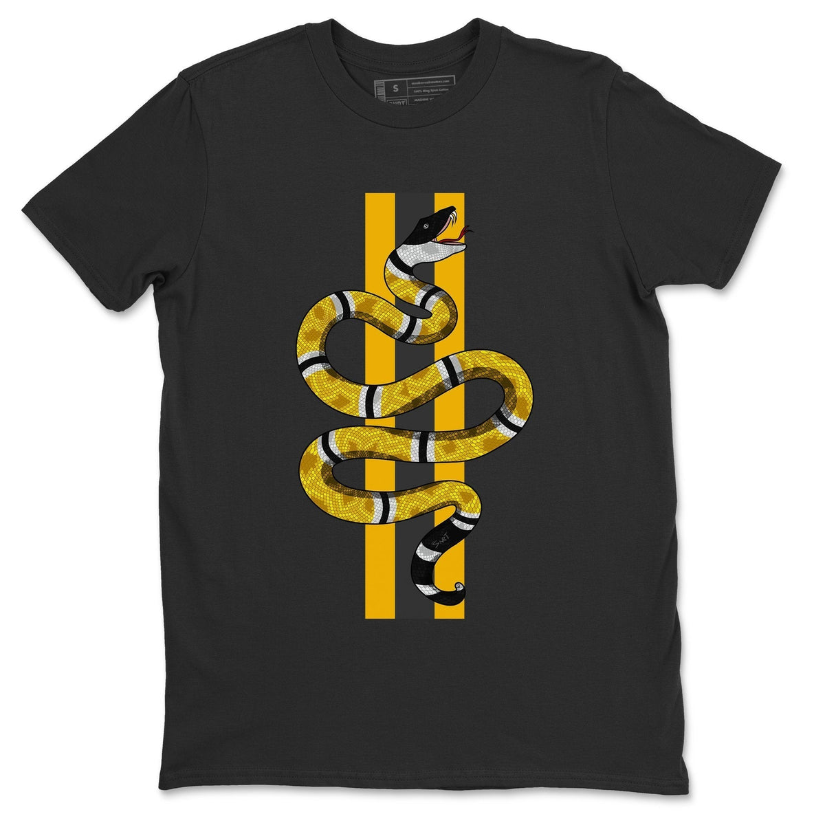 Jordan 12 University Gold Sneaker Matching T-Shirt Snake Sneaker Tees Jordan 12 University Gold Sneaker Release Tees Crew Neck Tees