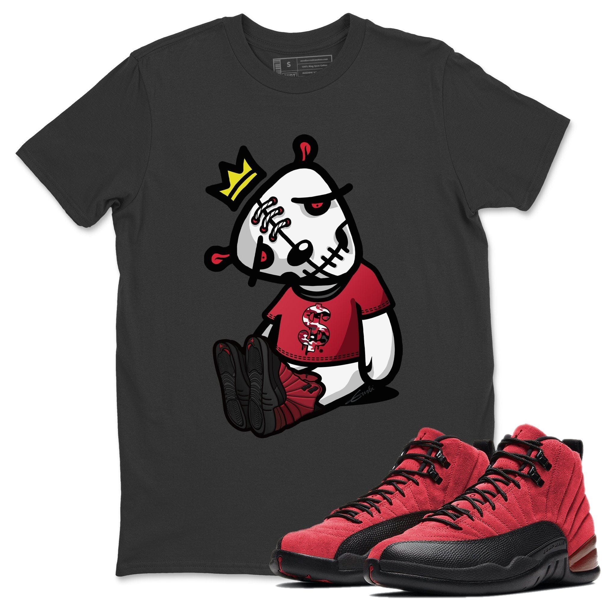 Jordan 12 Reverse Flu Game Shirt To Match Jordans Dead Dolls Sneaker Tees Jordan 12 Reverse Flu Game Drip Gear Zone Sneaker Matching Clothing Unisex Shirts