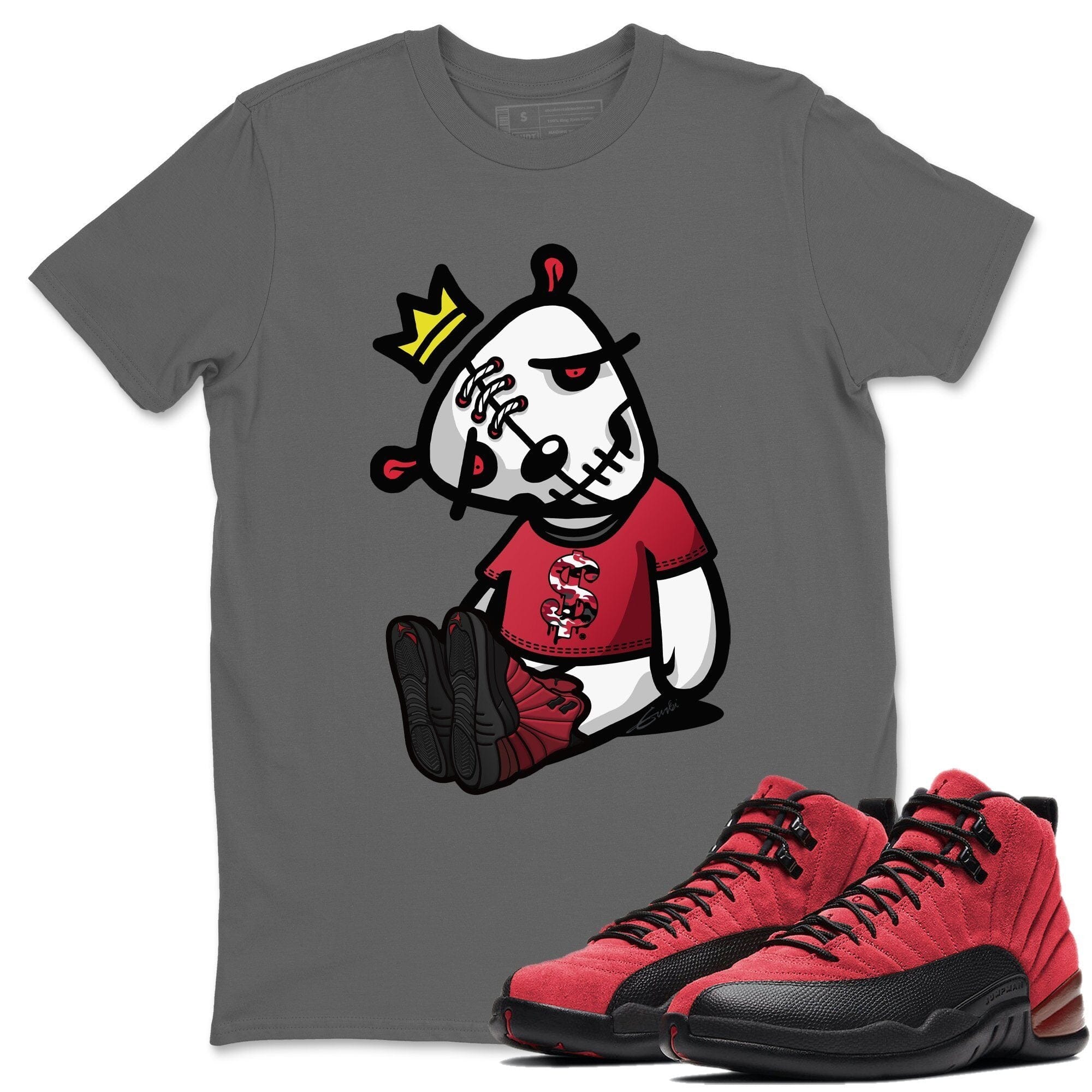 Jordan 12 Reverse Flu Game Shirt To Match Jordans Dead Dolls Sneaker Tees Jordan 12 Reverse Flu Game Drip Gear Zone Sneaker Matching Clothing Unisex Shirts