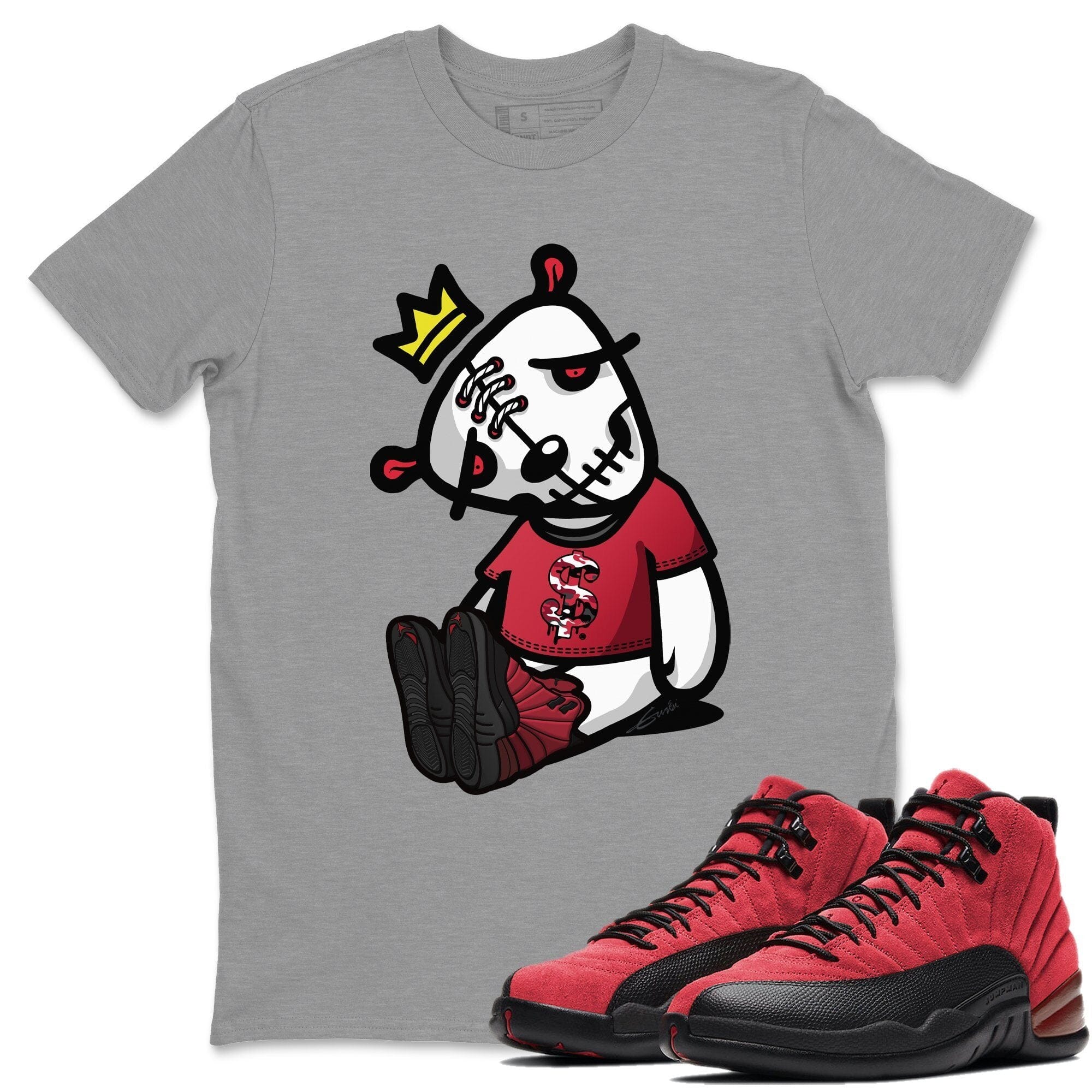 Jordan 12 Reverse Flu Game Shirt To Match Jordans Dead Dolls Sneaker Tees Jordan 12 Reverse Flu Game Drip Gear Zone Sneaker Matching Clothing Unisex Shirts