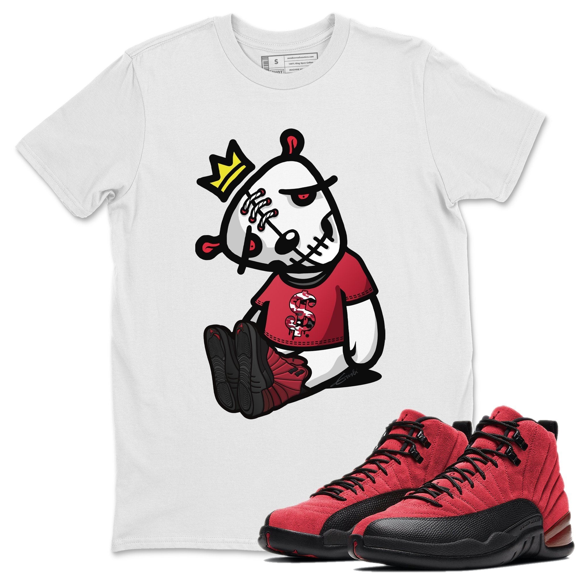 Jordan 12 Reverse Flu Game Shirt To Match Jordans Dead Dolls Sneaker Tees Jordan 12 Reverse Flu Game Drip Gear Zone Sneaker Matching Clothing Unisex Shirts