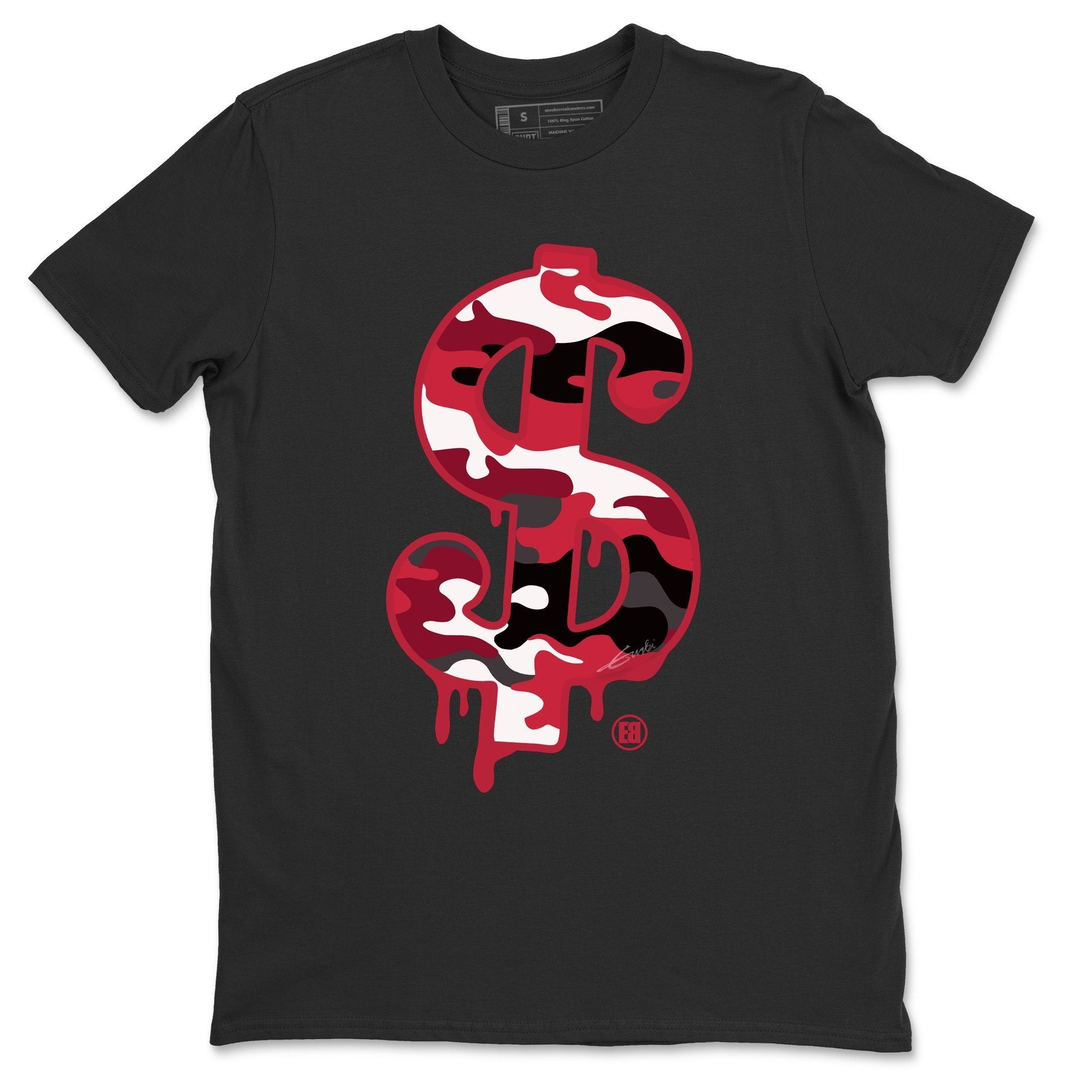 Jordan 12 Reverse Flu Game Shirt To Match Jordans Dollar Camo Sneaker Tees Jordan 12 Reverse Flu Game Drip Gear Zone Sneaker Matching Clothing Unisex Shirts