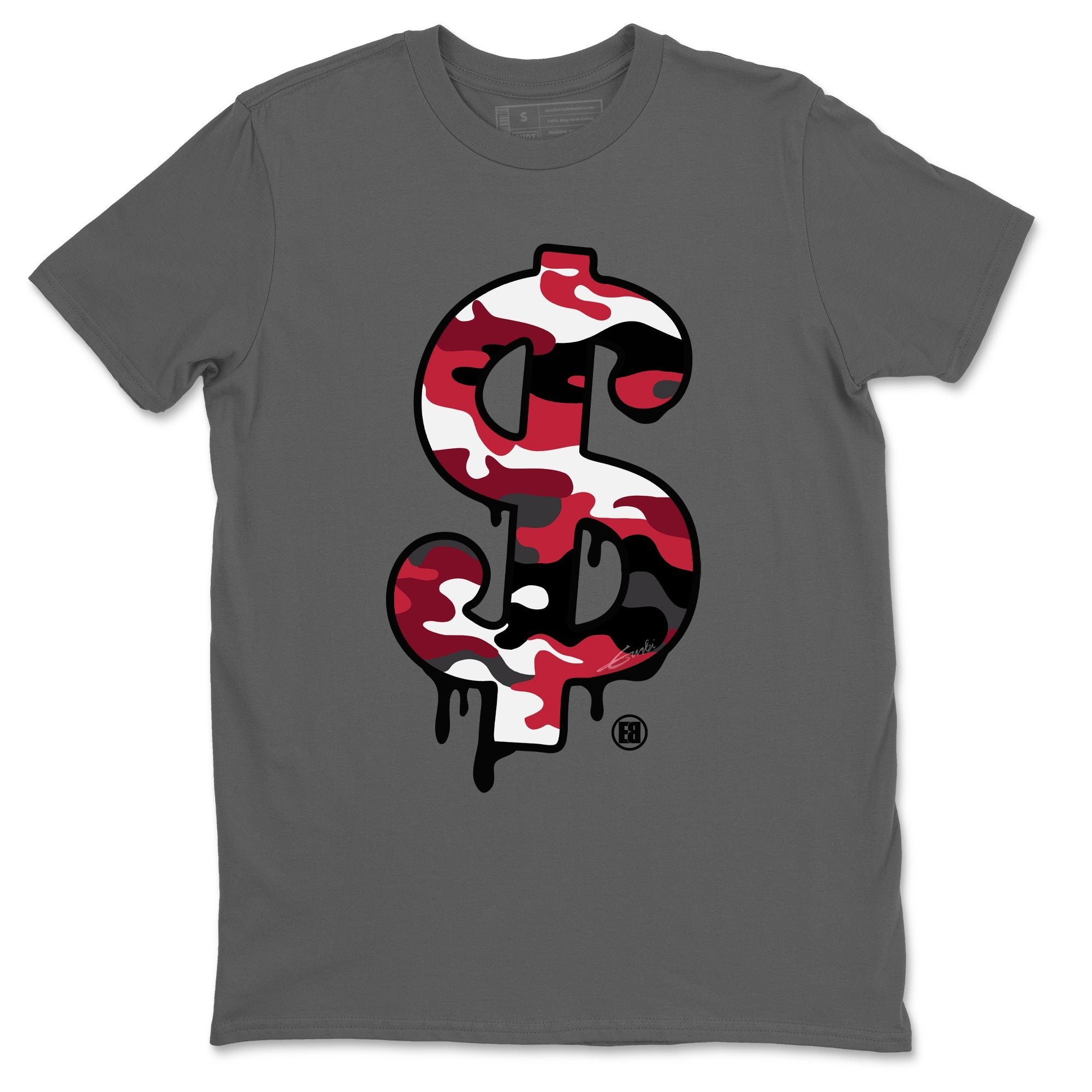 Jordan 12 Reverse Flu Game Shirt To Match Jordans Dollar Camo Sneaker Tees Jordan 12 Reverse Flu Game Drip Gear Zone Sneaker Matching Clothing Unisex Shirts