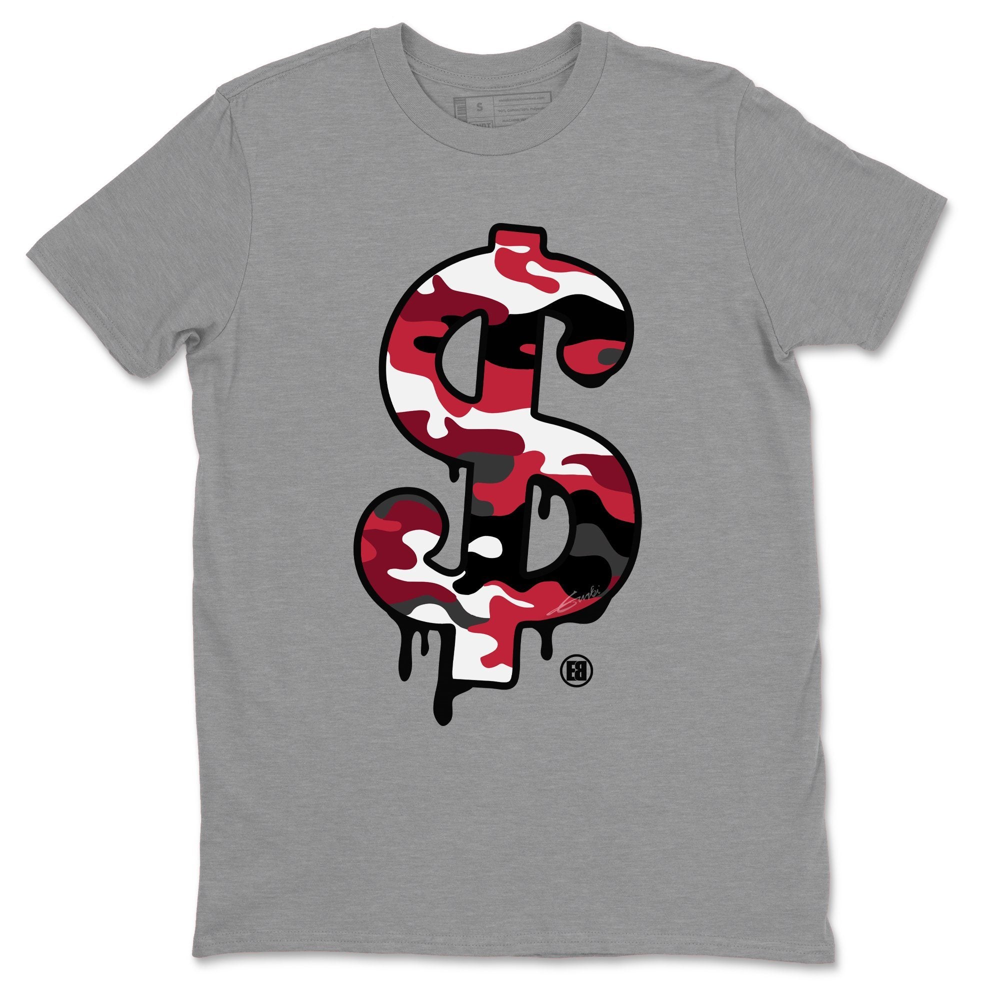 Jordan 12 Reverse Flu Game Shirt To Match Jordans Dollar Camo Sneaker Tees Jordan 12 Reverse Flu Game Drip Gear Zone Sneaker Matching Clothing Unisex Shirts