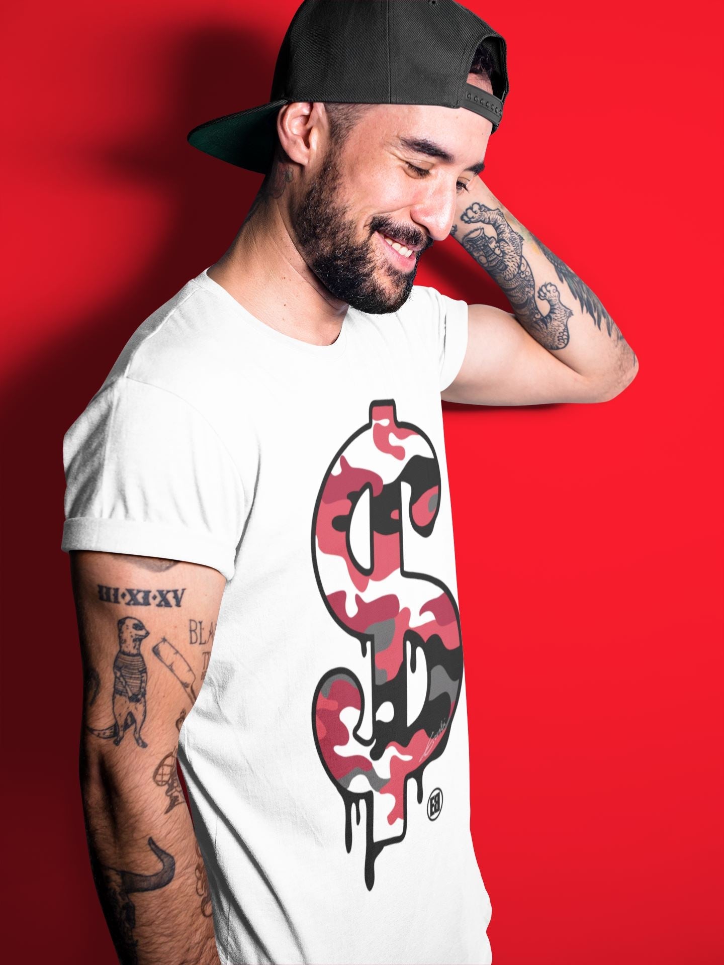 Jordan 12 Reverse Flu Game Shirt To Match Jordans Dollar Camo Sneaker Tees Jordan 12 Reverse Flu Game Drip Gear Zone Sneaker Matching Clothing Unisex Shirts